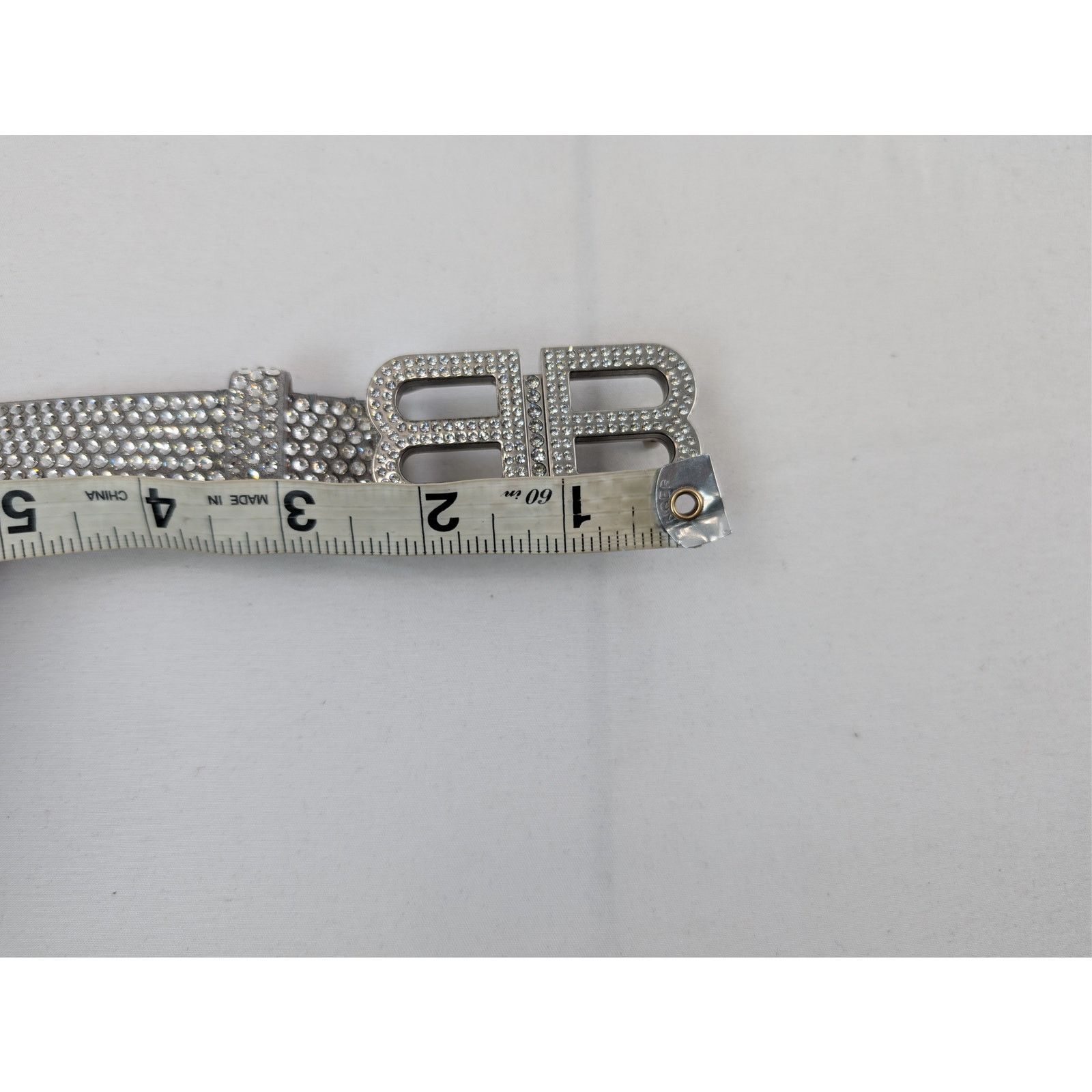 Balenciaga o1rshd1 Size: 85cm / Women's BB Studded Belt in Black/Silver Size ONE SIZE - 9 Thumbnail