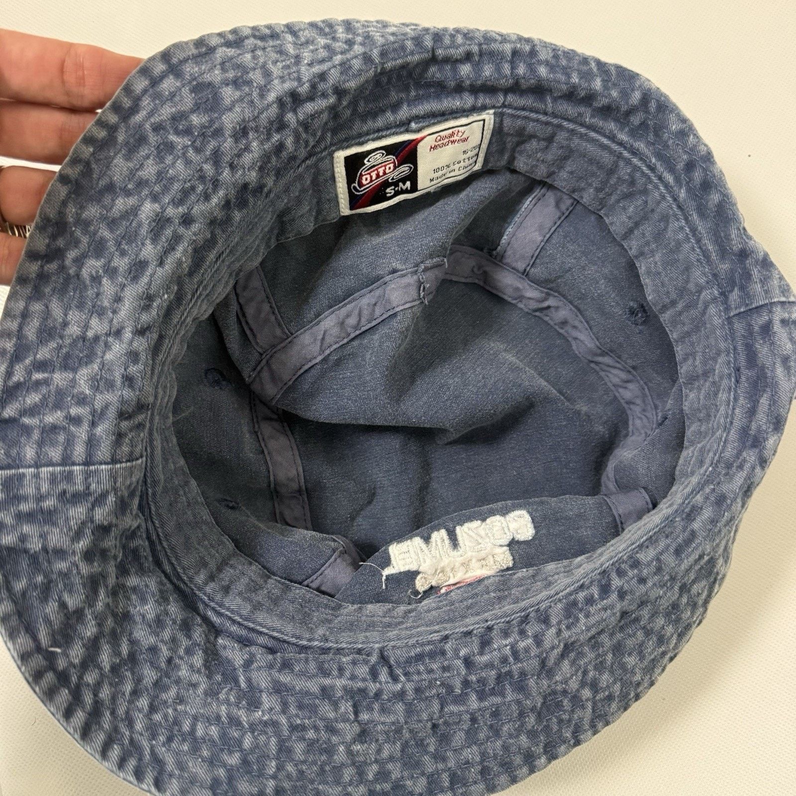 Otto Y2K Cozumel Mexico Bucket Hat Denim Blue Pool Vacation Beach Size ONE SIZE - 7 Thumbnail