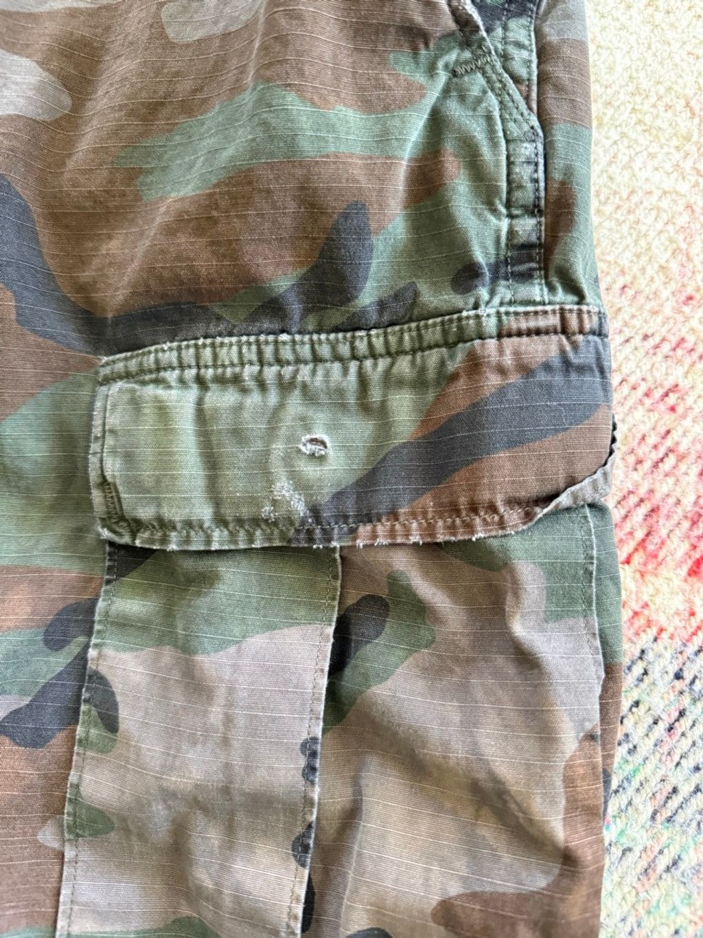 Vintage Vintage Distressed US Military Woodland Camo Cargo Pants 32x Size US 32 / EU 48 - 9 Thumbnail