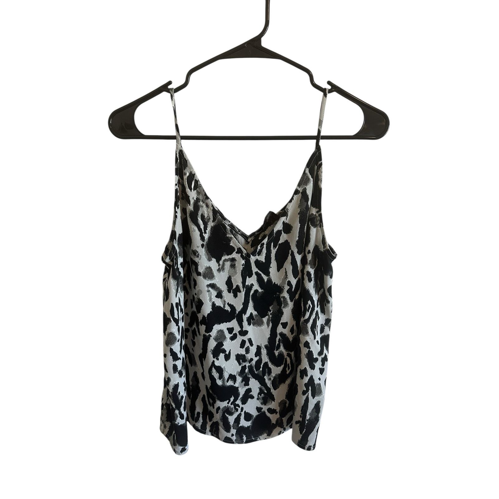 Other Free Press Gray Black Leopard Print Sleeveless V-Neck Tank Size S / US 4 / IT 40 - 3 Thumbnail
