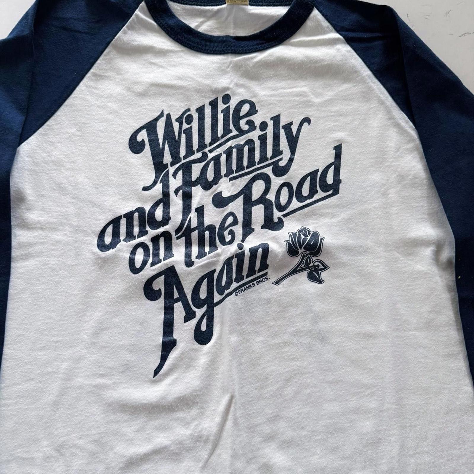 Other Vintage 80s Willie Nelson On the Road Again Raglan Concert Size US XL / EU 56 / 4 - 2 Thumbnail