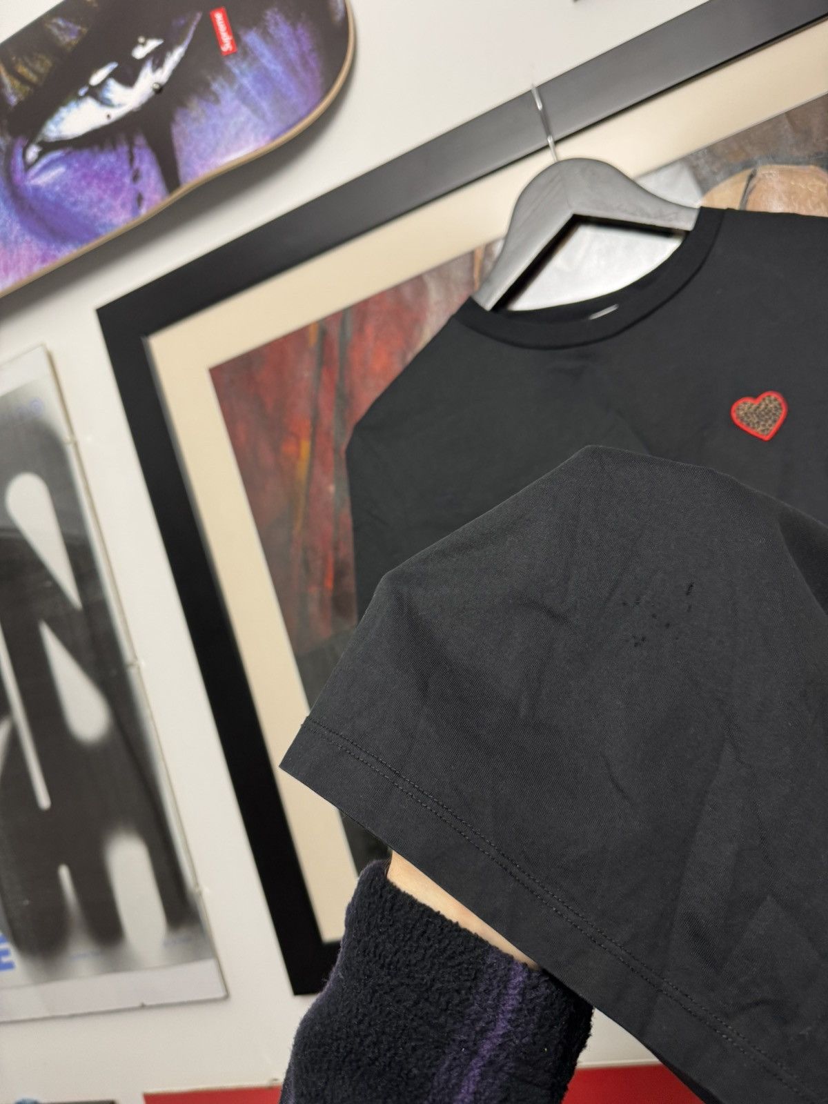 Sandro Sandro Paris Leopard Print Tee Mini Heart Logo Designer Size US S / EU 44-46 / 1 - 4 Thumbnail