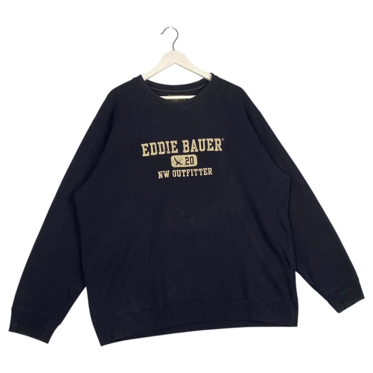 Designer × Eddie Bauer × Vintage Vintage Eddie Bauer Crewneck Sweatshirt Navy Blue Size US XL / EU 56 / 4 - 3 Thumbnail