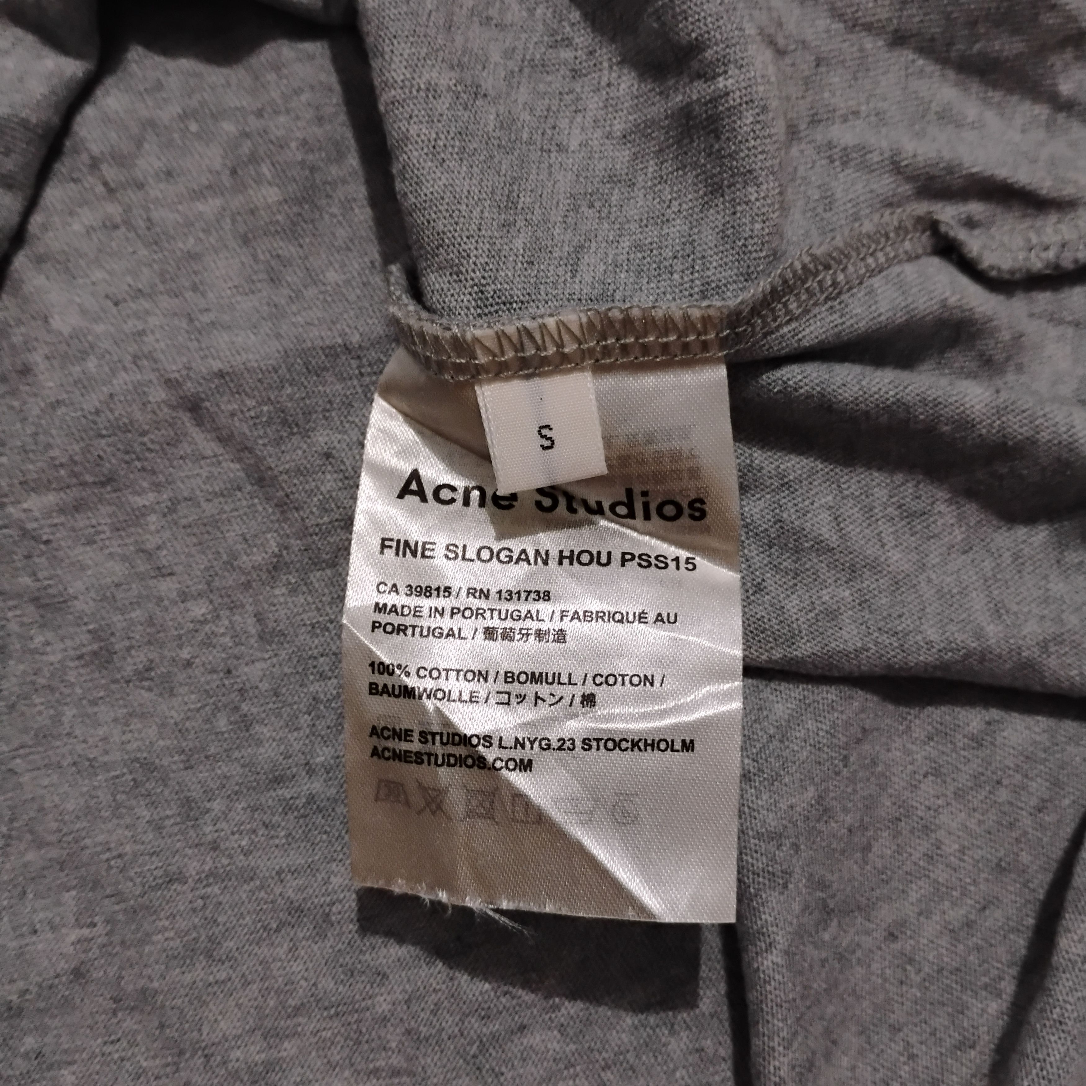 Acne Studios Acne Studios Fine Slogan Hou PSS15 T Shirt Size US M / EU 48-50 / 2 - 3 Thumbnail