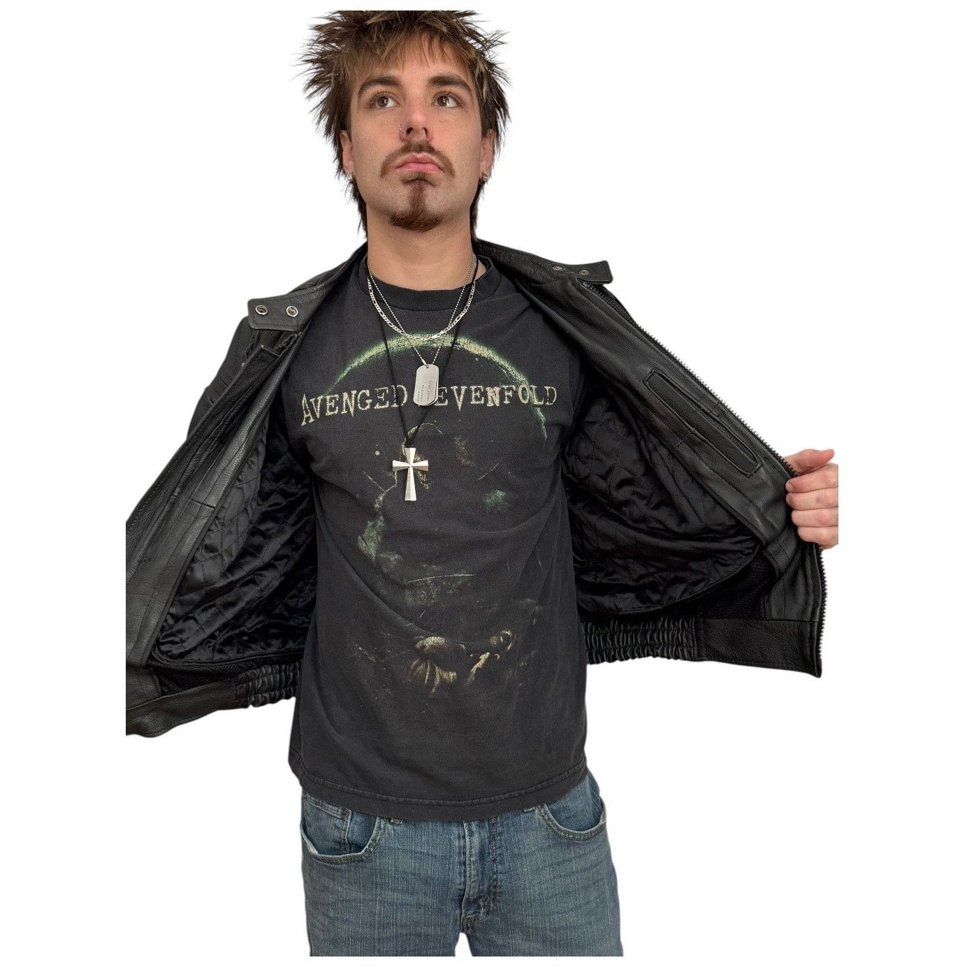 Other Hot Leathers thinsulate lined black motorcycle jacket XL Size US XL / EU 56 / 4 - 6 Thumbnail