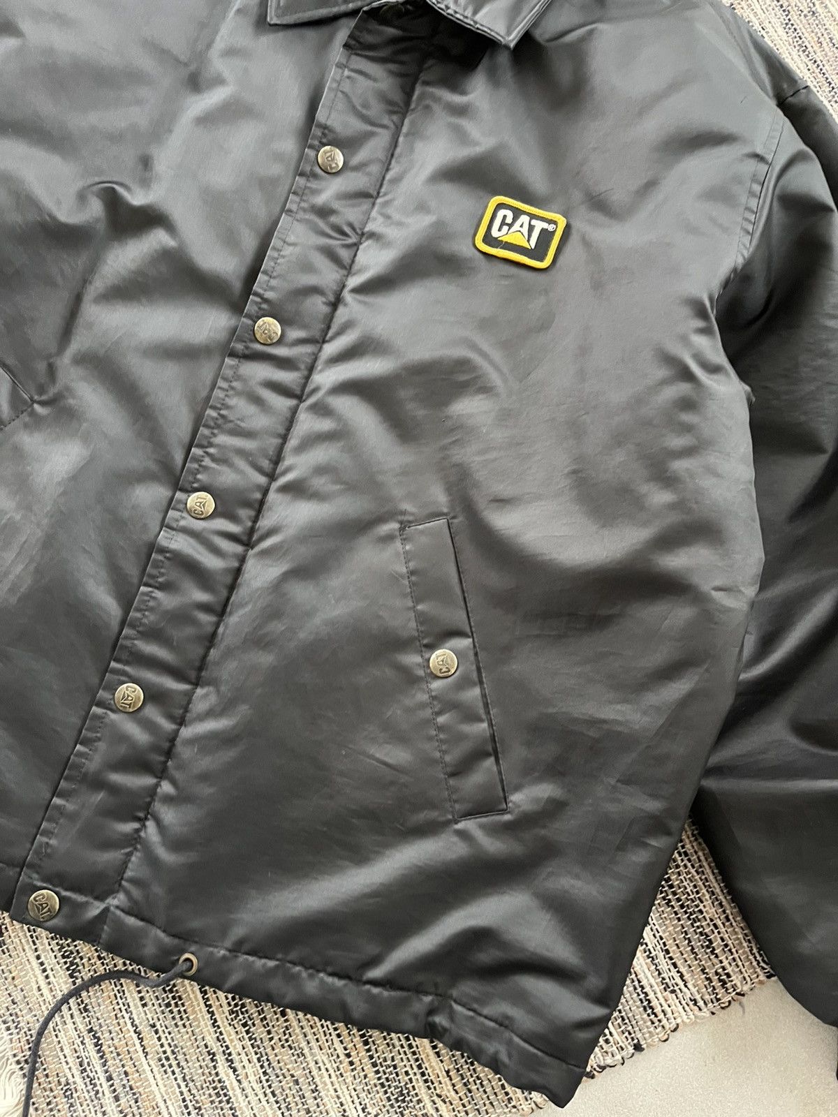Caterpillar Vintage Caterpillar Black Nylon Y2K Coach Workwear Jacket Size US L / EU 52-54 / 3 - 8 Thumbnail