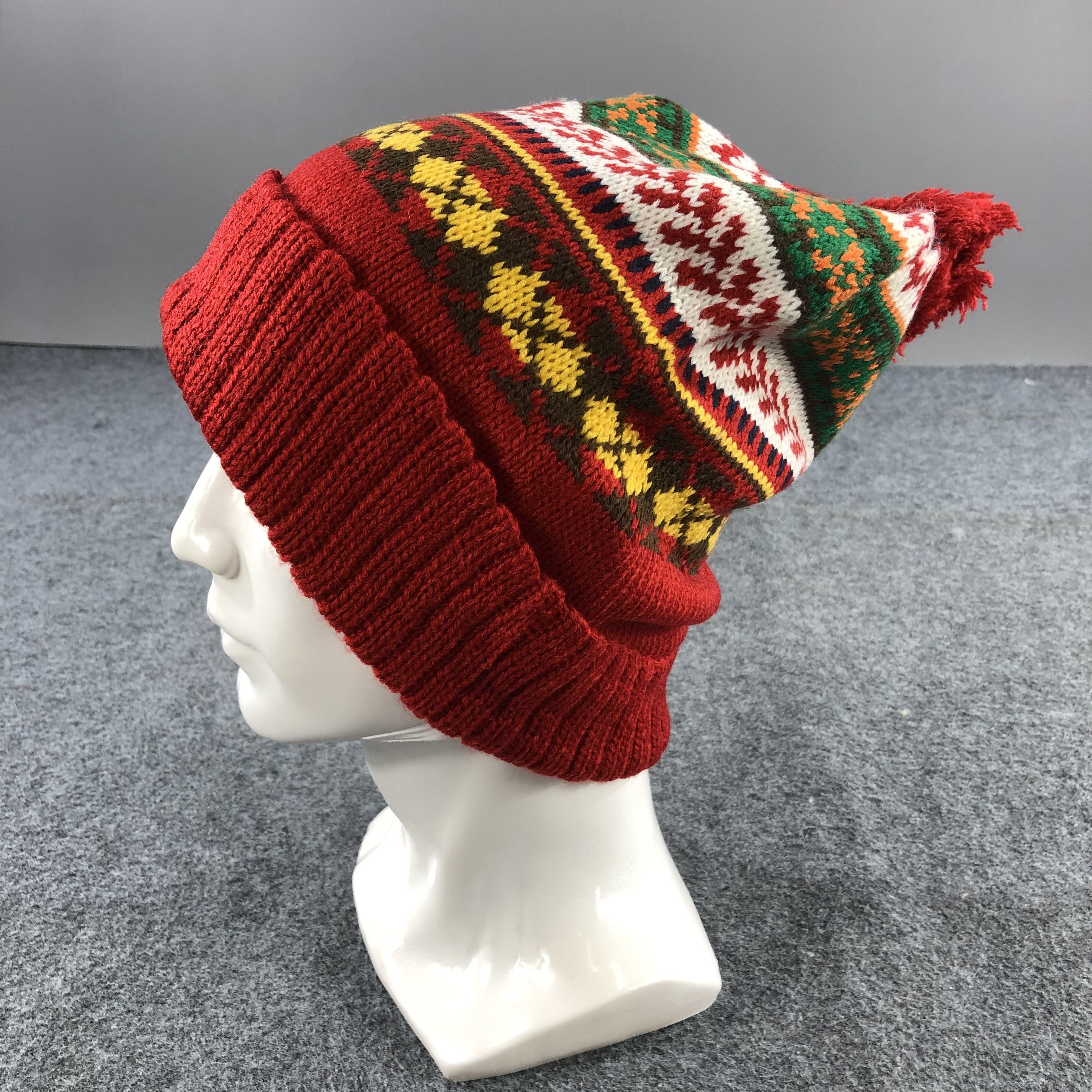 Vintage Unknown Fair Isle Bobble Beanie Snowcap Snow Hat B213 Size ONE SIZE - 1 Thumbnail