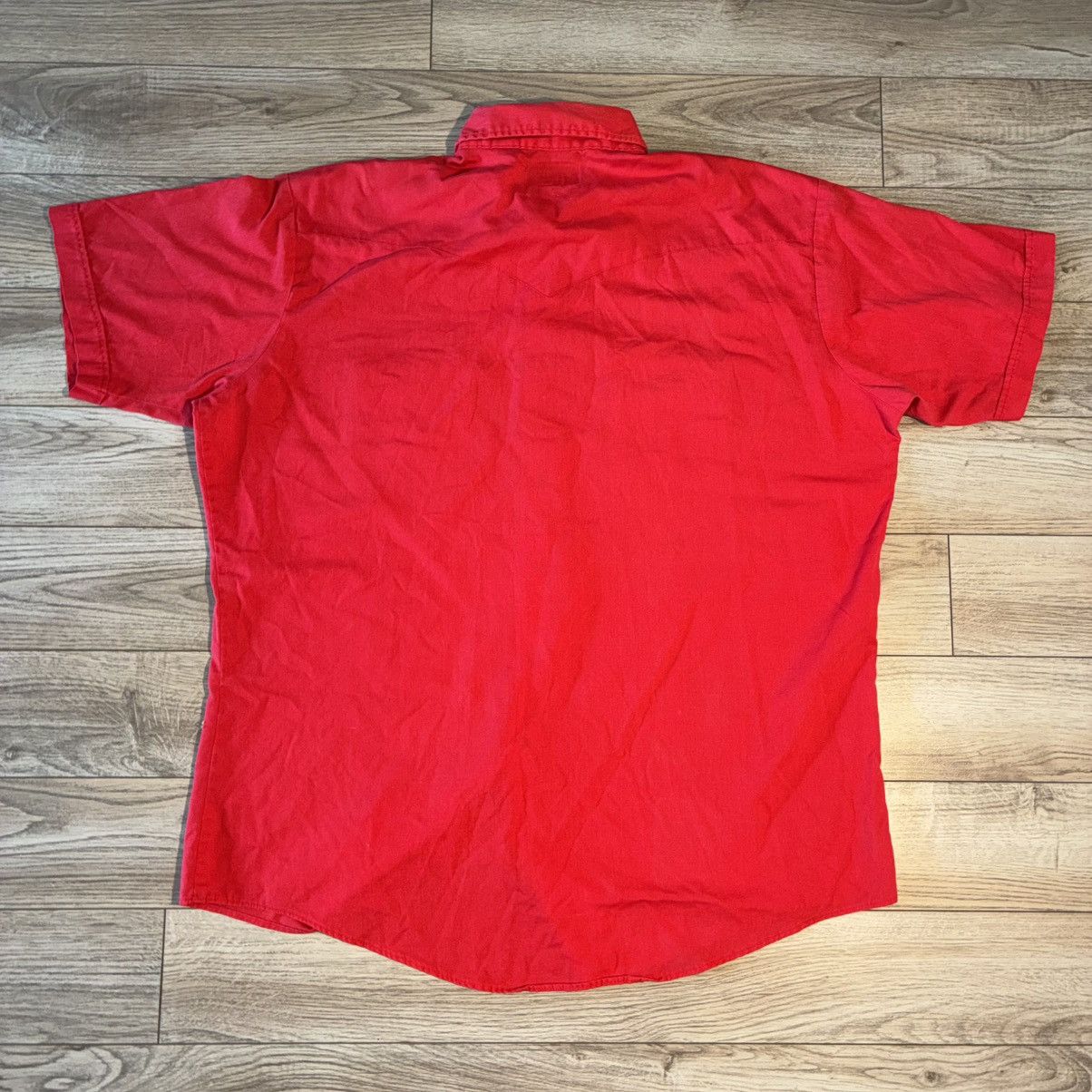 Other Red short sleeve pearl snap button up shirt Size US XL / EU 56 / 4 - 4 Thumbnail