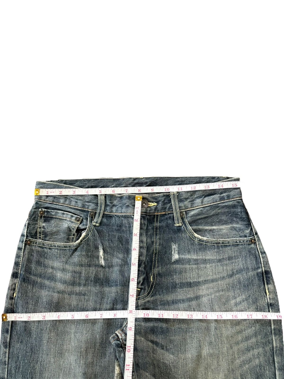 Uniqlo Vintage Japanese Brand Mud Wash Distressed Jeans Size US 31 - 6 Thumbnail