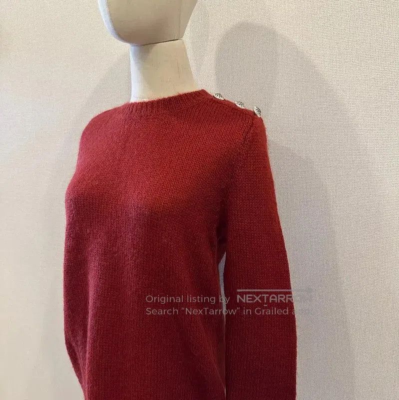 Balmain Balmain Red Cotton Blend Women's Sweatshirt . Size XS / US 0-2 / IT 36-38 - 4 Thumbnail