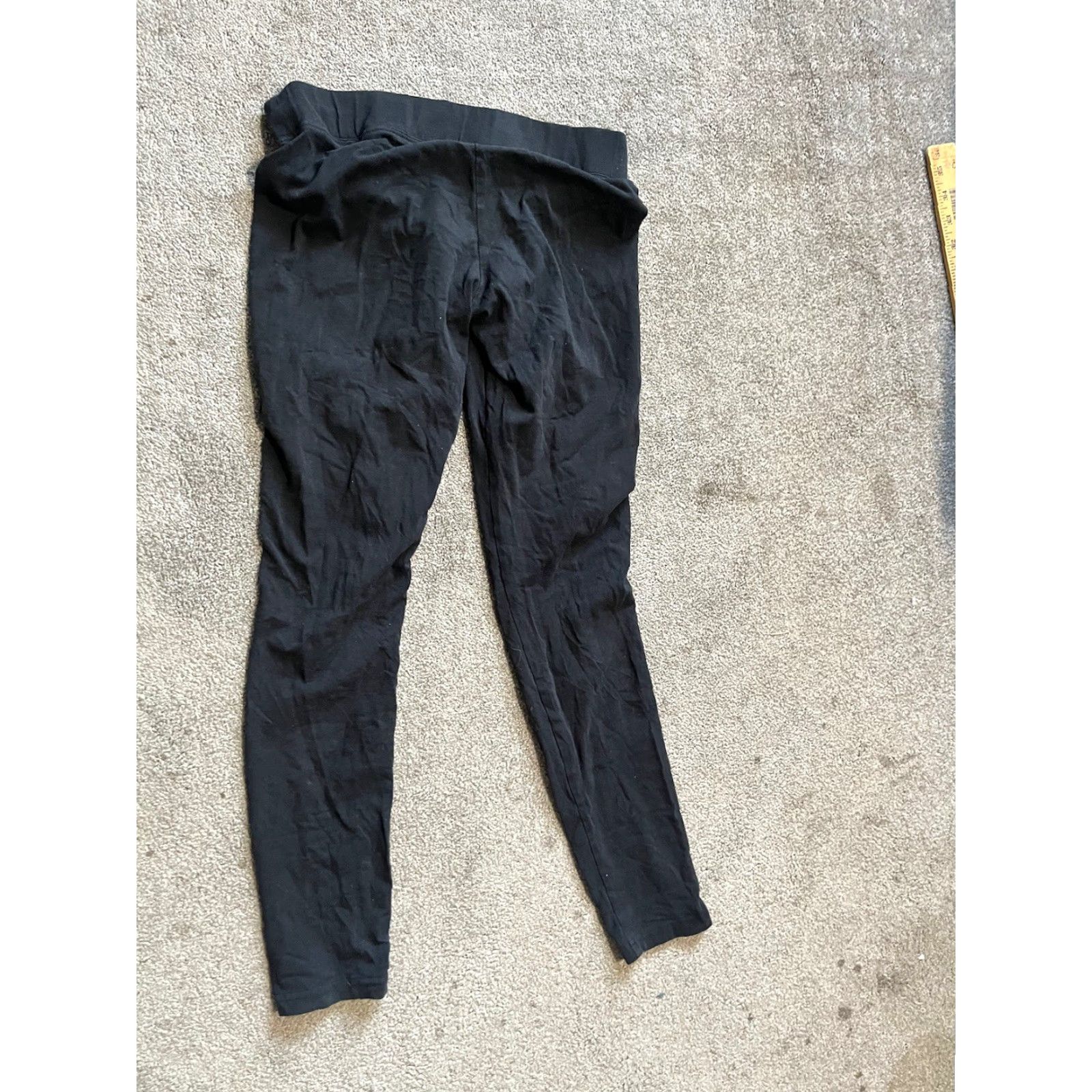 Vintage Aéropostale Leggings Women’s M Black Solid Ankle EUC Activewear Essentials Womens Medium Black Ankle Length Size 32" / US 10 / IT 46 - 3 Thumbnail