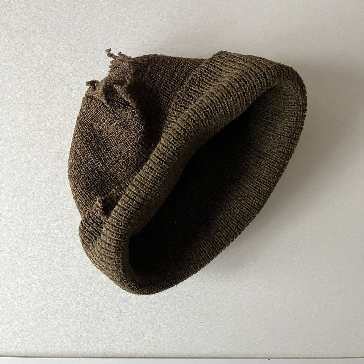 Other Vintage 40s WWII US Army Military Knit Wool beanie hat Size ONE SIZE - 3 Thumbnail