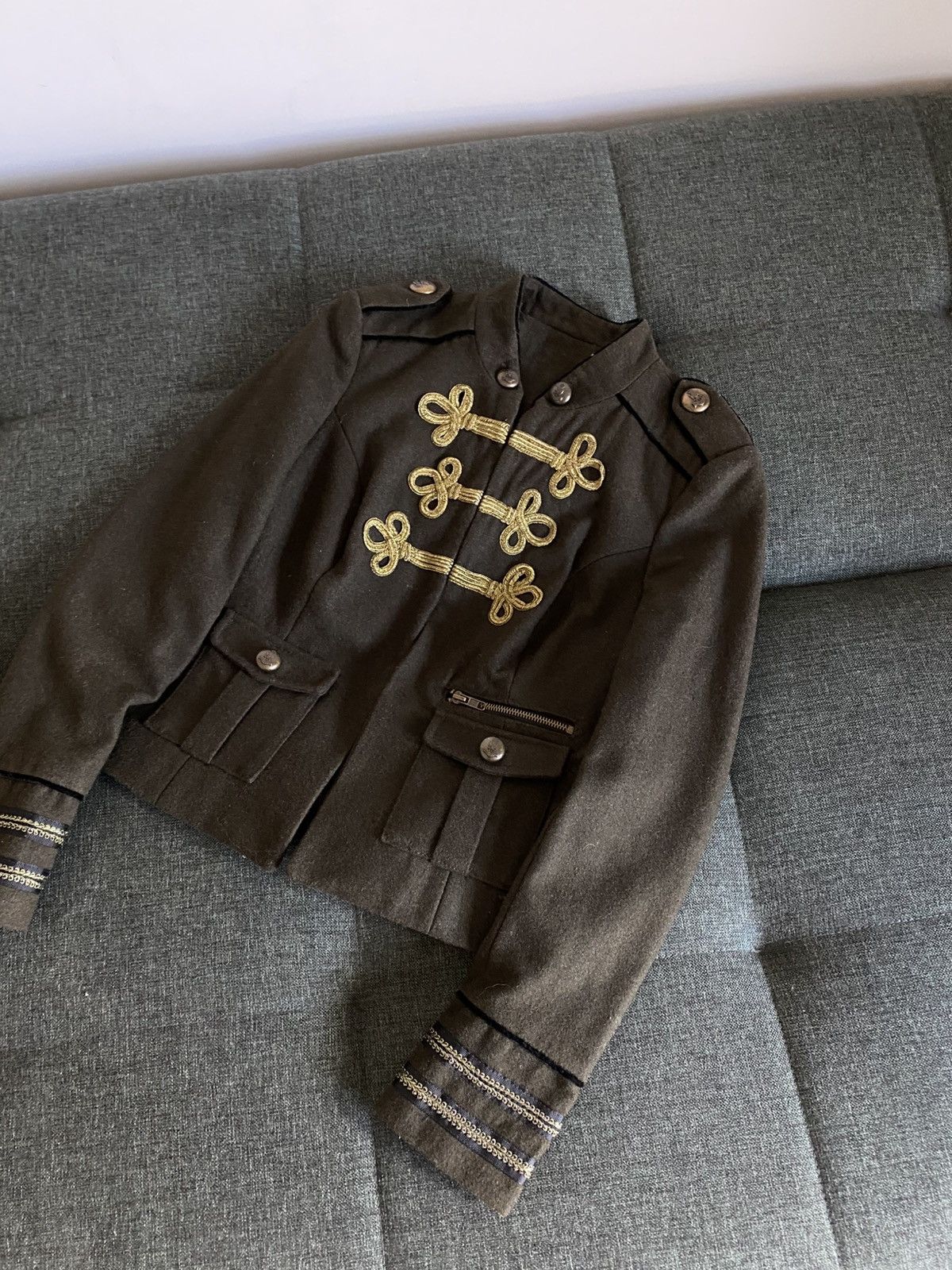 Hysteric Glamour Vintage Avant Garde Military Napoleon Jacket Y2K Wool Hype Size S / US 4 / IT 40 - 2 Thumbnail