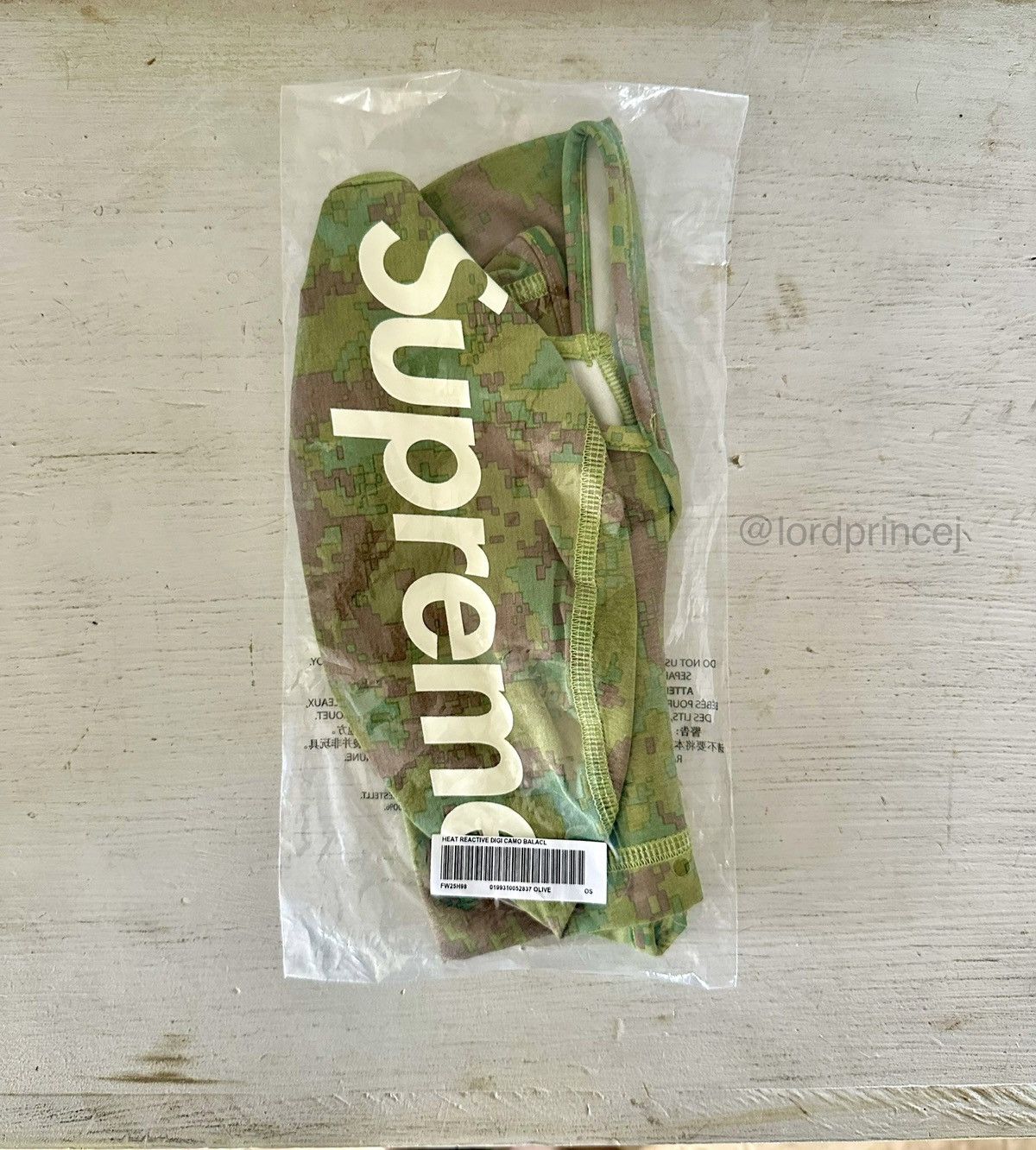 🥷🏾✅SUPREME ✅🥷🏾 HEAT REACTIVE CAMO BALACLAVA SHIESTY OLIVE