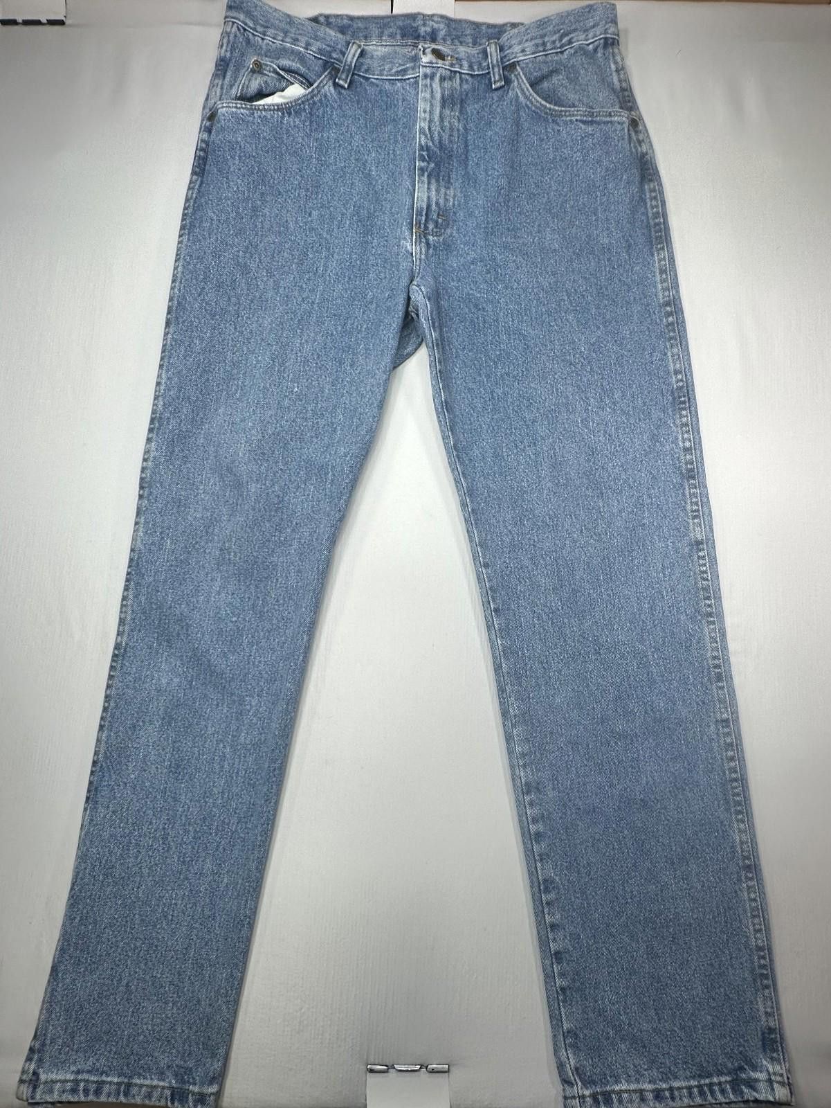 Wrangler Wrangler Straight Leg Denim Jeans Blue Men's 36/34 Size US 36 / EU 52 - 1 Thumbnail