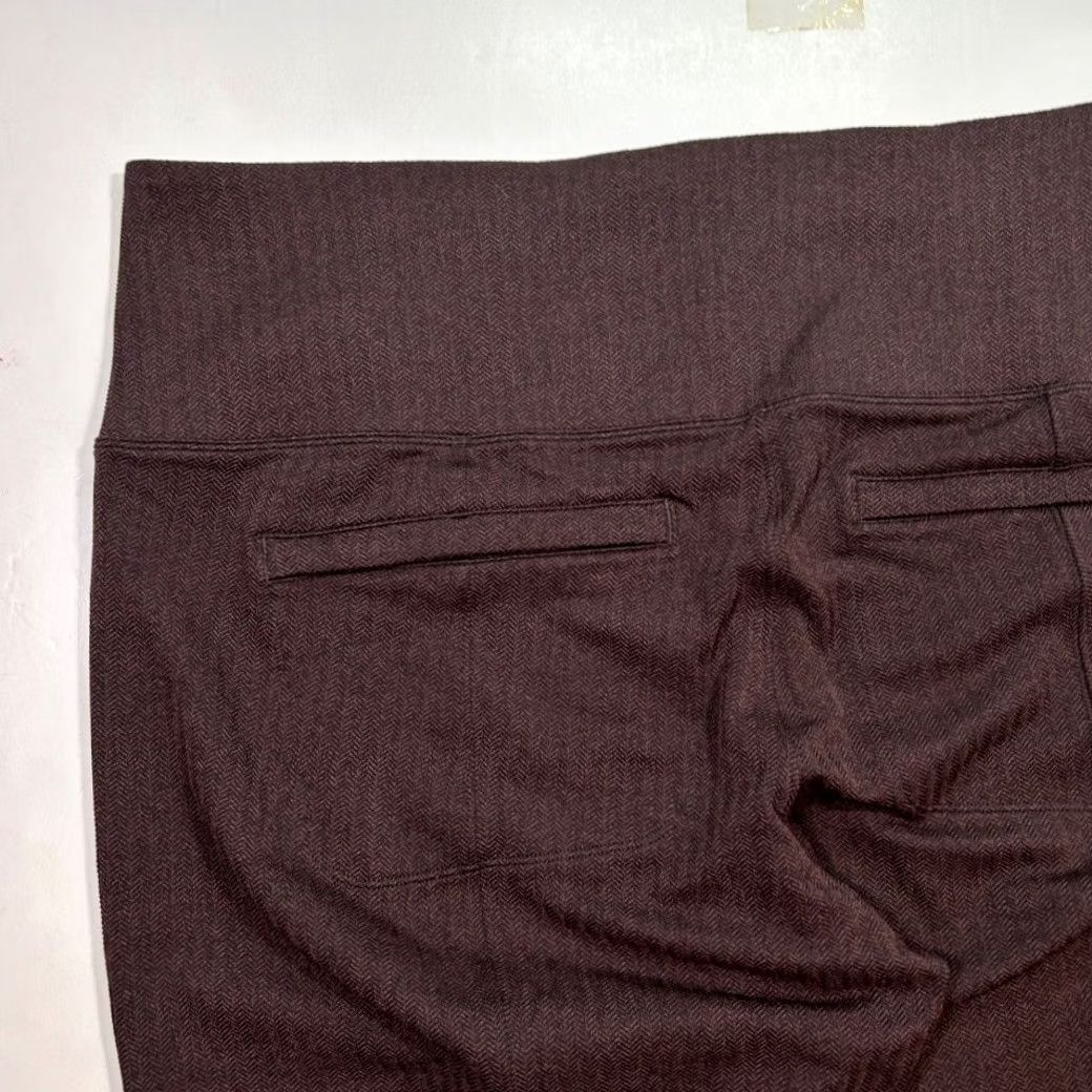 Athleta Athleta Delancey Herringbone Leggings Chevrons Career Womens 2X Brown Size 40" / US 18 - 4 Thumbnail