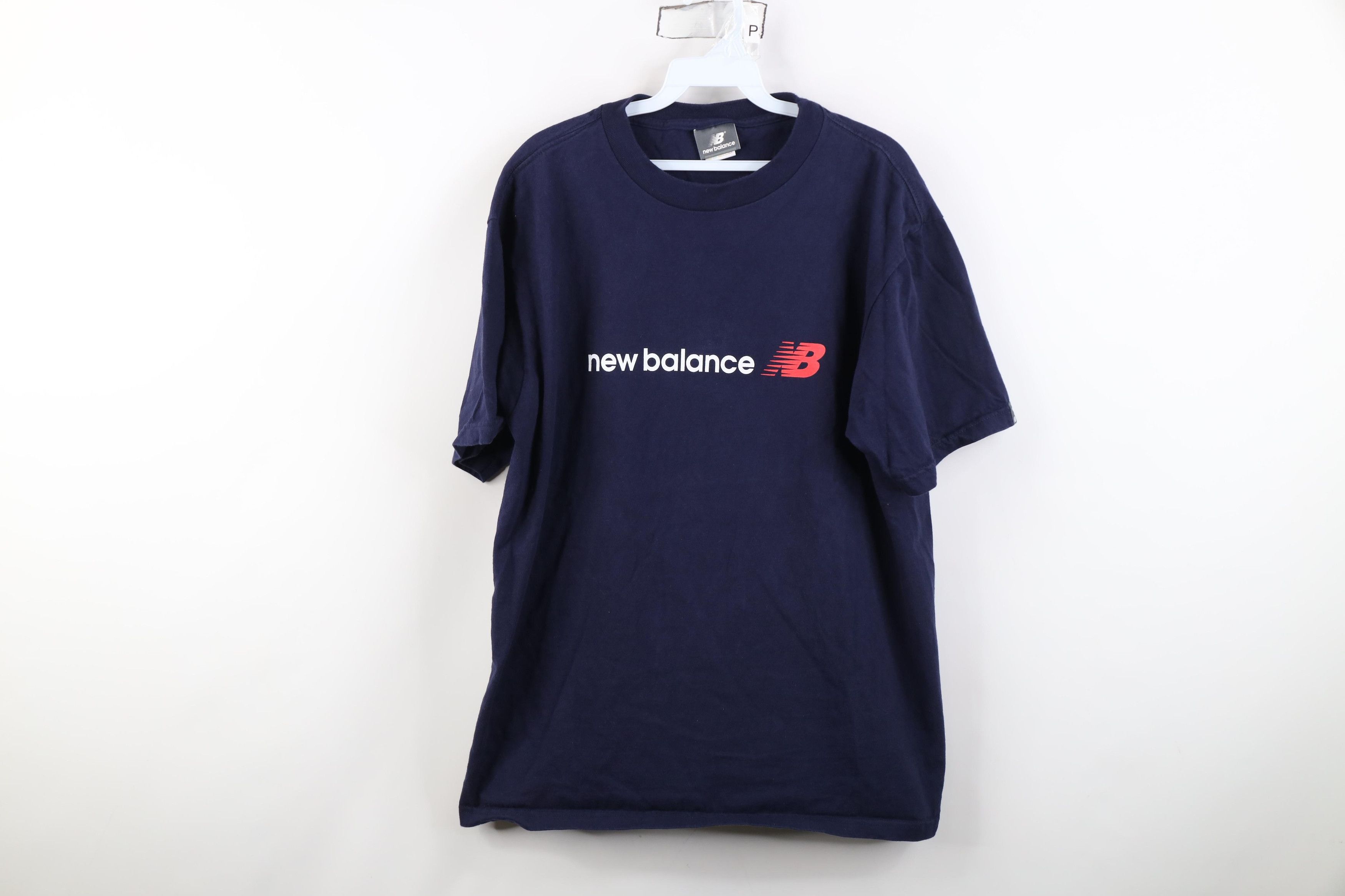 New Balance Vintage 90s Y2K New Balance Short Sleeve T-Shirt Blue USA Size US L / EU 52-54 / 3 - 1 Thumbnail