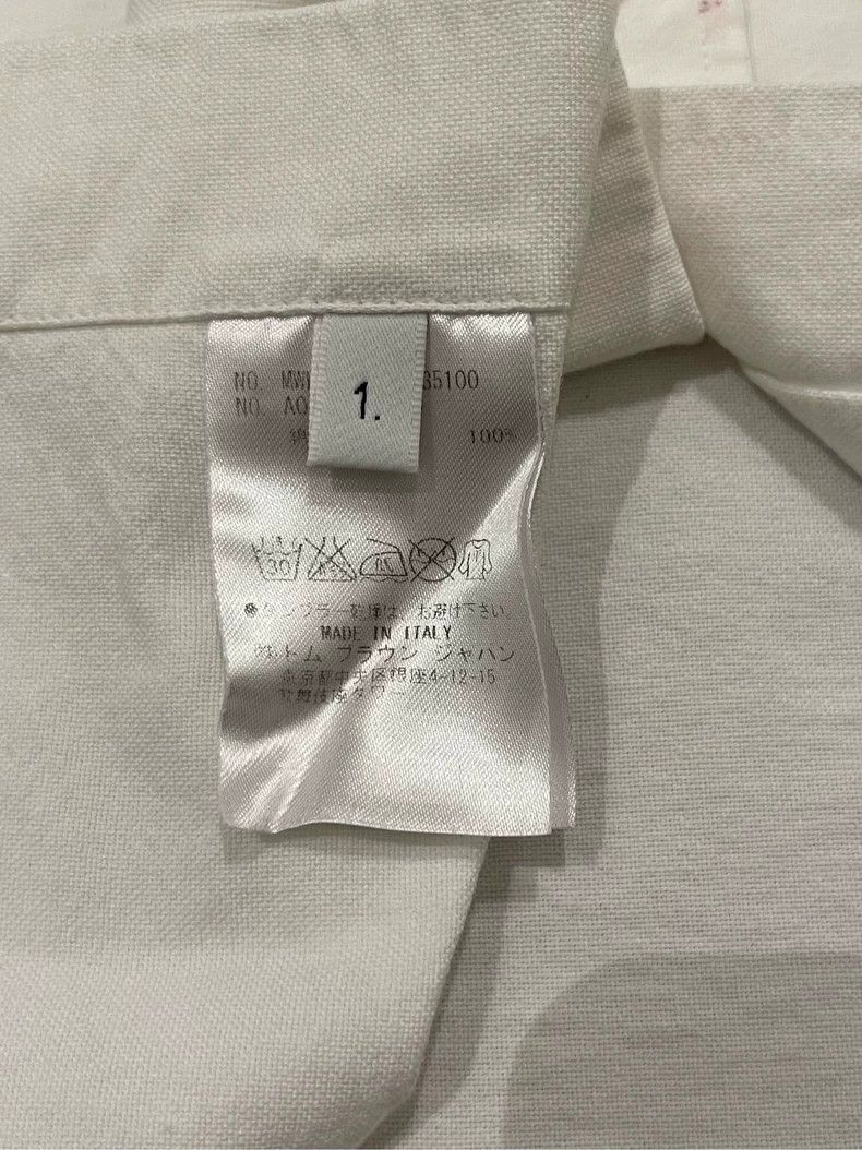 Thom Browne Thom browne White large twill striped shirt 2504-Nextarrow Size US S / EU 44-46 / 1 - 8 Thumbnail