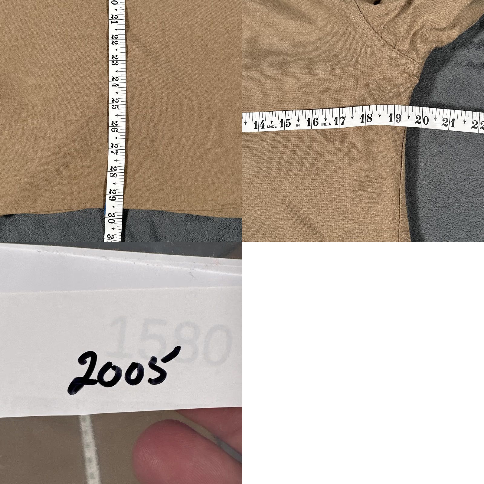 CO VINTAGE Martin Mfg. Co US Army Shirt Mens S Beige Khaki Wool Field Military 60s Size US S / EU 44-46 / 1 - 9 Thumbnail