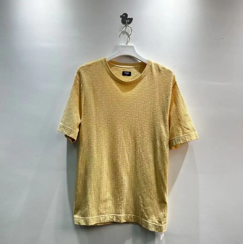 Fendi Fendi Khaki Cotton Men's T-Shirt in Size L 0089 Size US L / EU 52-54 / 3 - 1 Thumbnail