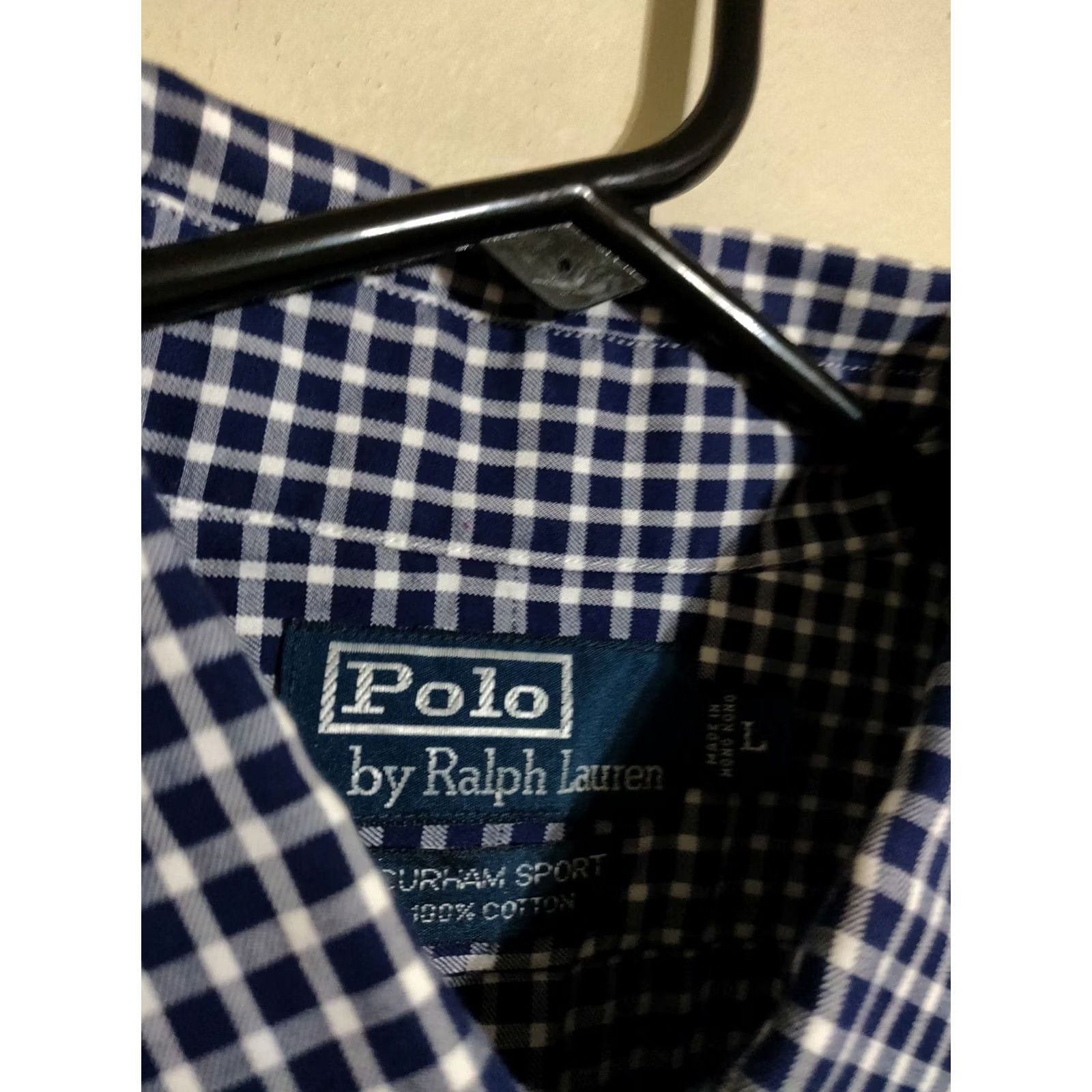 Polo Ralph Lauren Polo Ralph Lauren Curham Sport Blue Check L/S Button Up Dress Shirt Men's L Size 42R - 3 Thumbnail