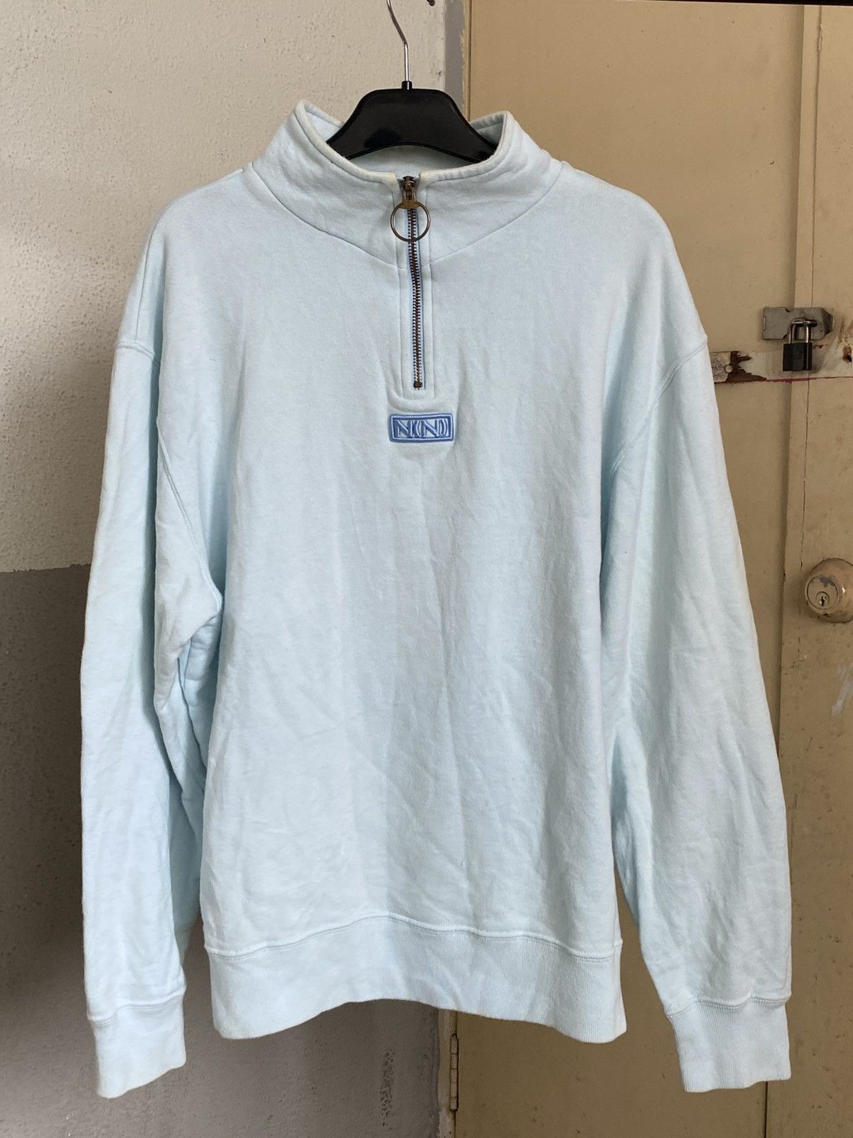 Number (N)ine Number Nine Light Blue Quarter Zip Longsleeve Size US L / EU 52-54 / 3 - 1 Thumbnail