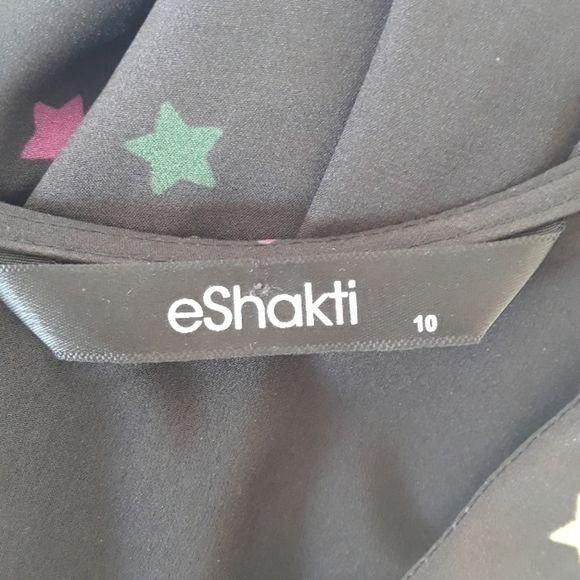 Other Eshaki Rainbow Star Modest Midi Tie Waist Dress Sz 10 Novelt Size L / US 10 / IT 46 - 3 Thumbnail