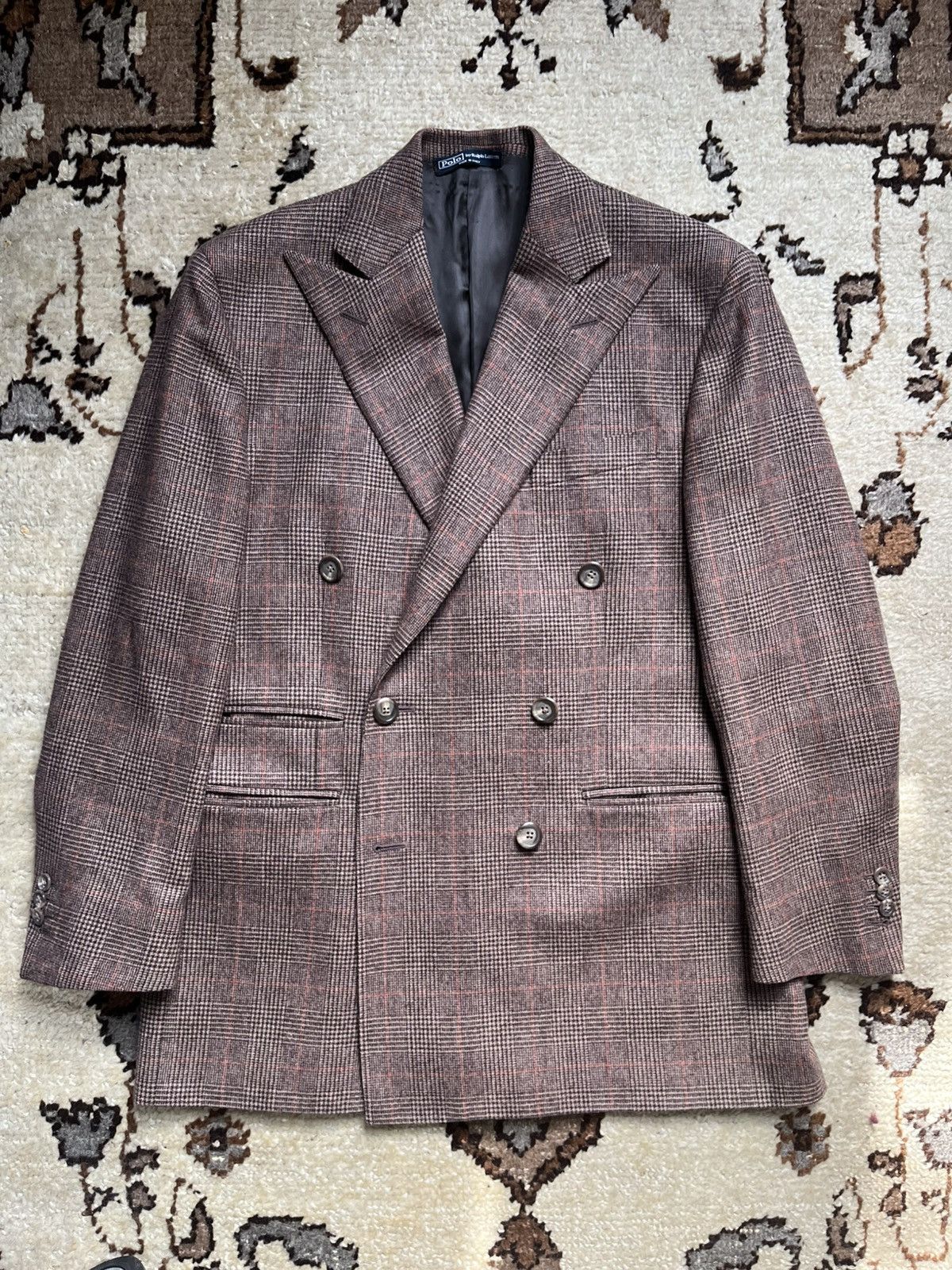 Polo Ralph Lauren Vintage Prince of Wales Suit Size 50R - 2 Thumbnail