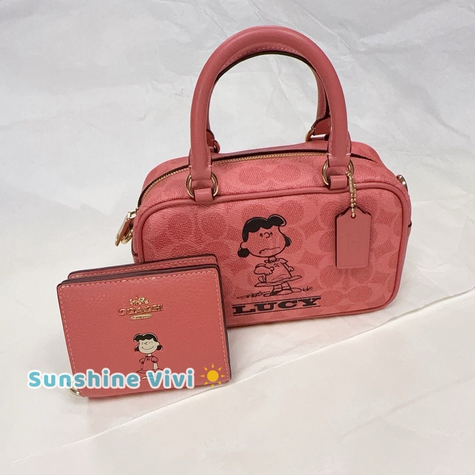 Coach NWT Bundle Coach X Peanuts Satchel CBJ62 & CBN89 Snap Wallet Size ONE SIZE - 1 Thumbnail