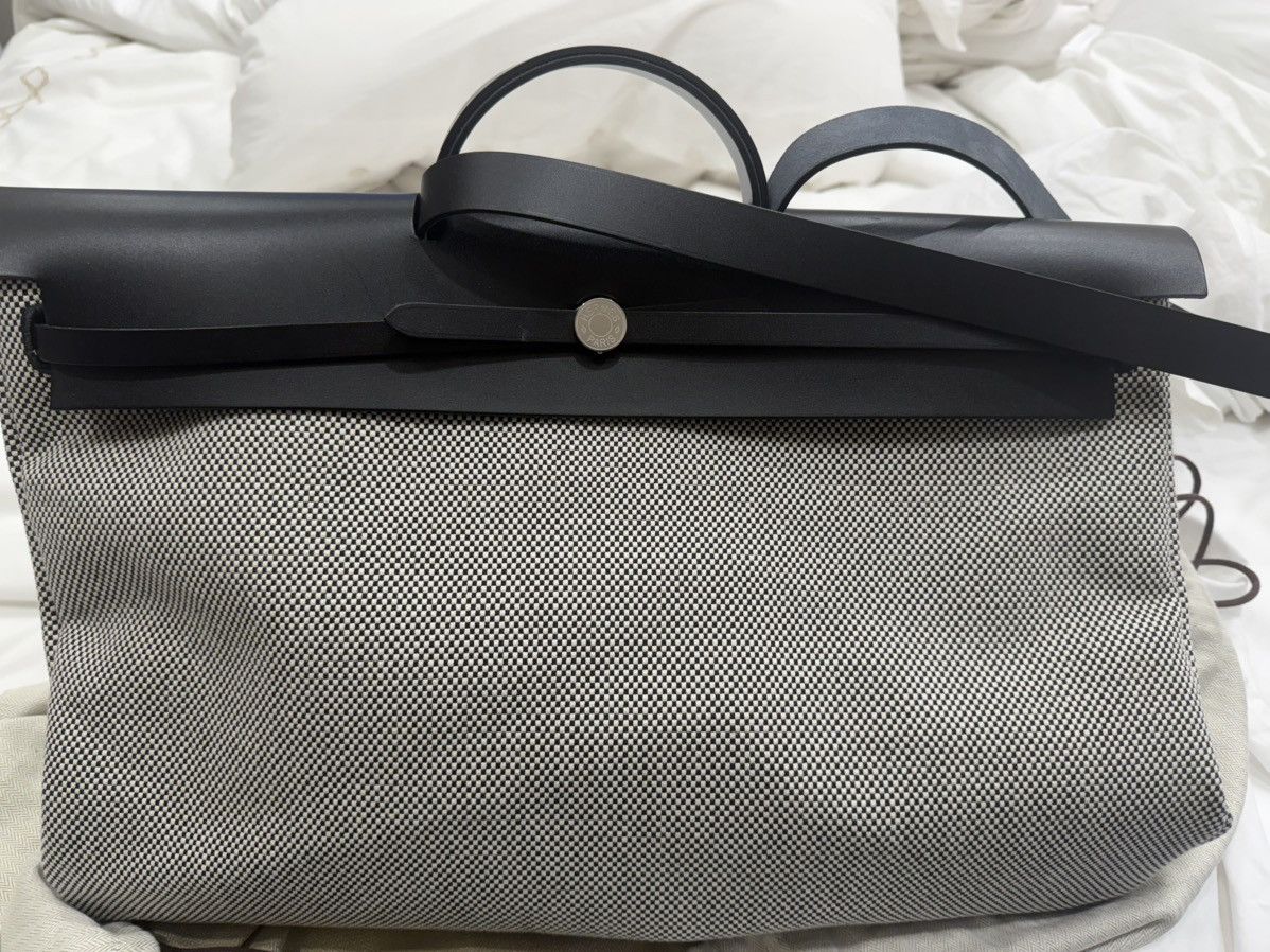 Hermes HERMES HerBag - Canvas + Leather Size ONE SIZE - 3 Thumbnail
