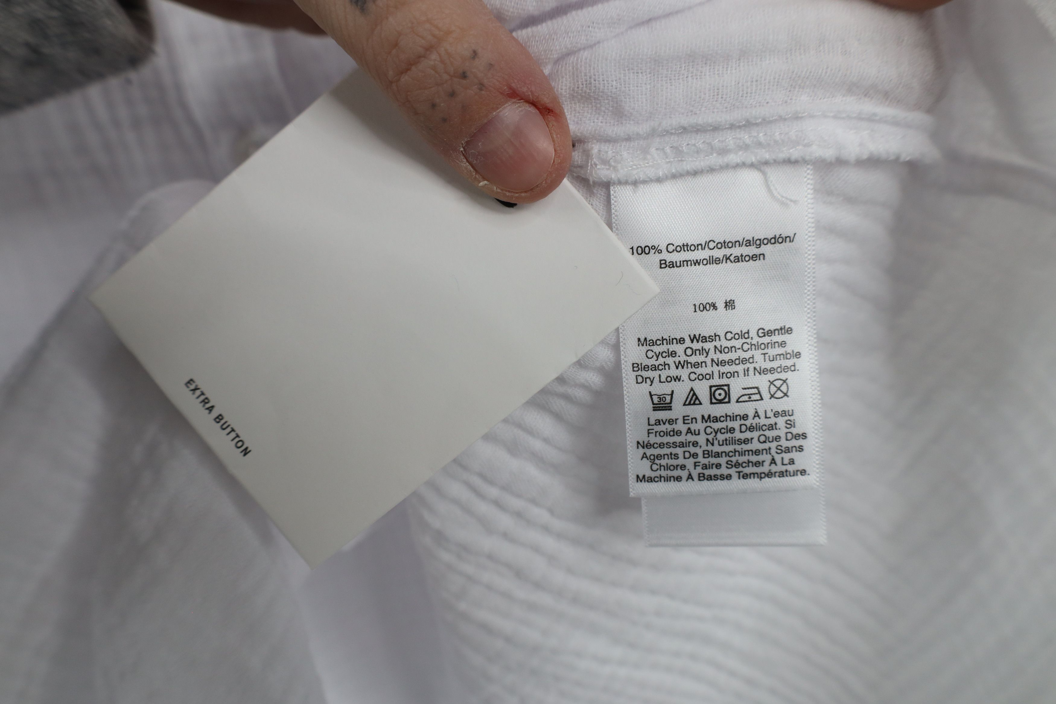 DKNY × Vintage Deadstock Vintage Y2K DKNY Collared Button Shirt White Size S / US 4 / IT 40 - 8 Thumbnail