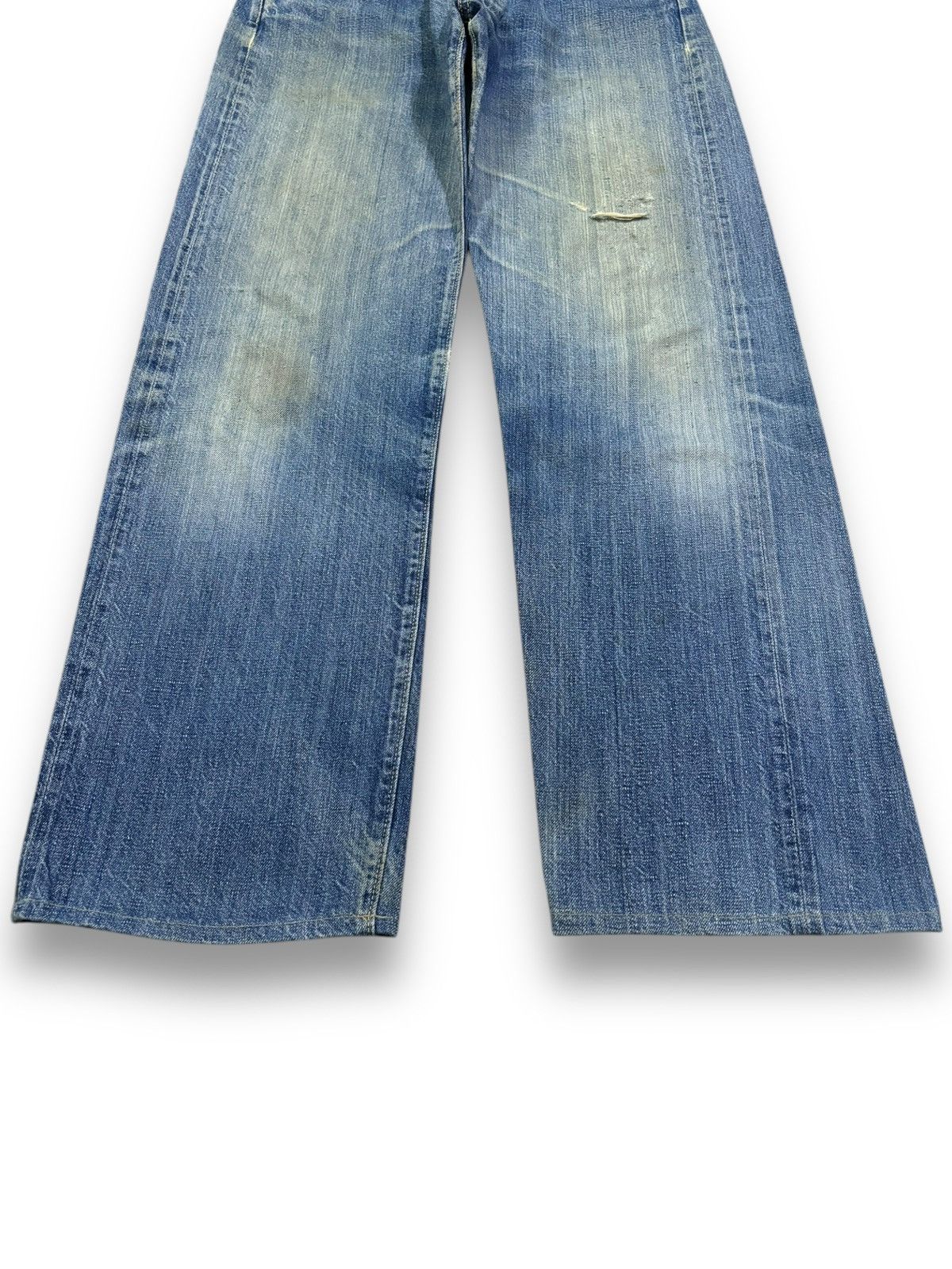 BARNS OUTFITTERS Vintage 90s Barns Japan Selvedge Mud Wash Loose Fit Jeans Size US 32 / EU 48 - 9 Thumbnail