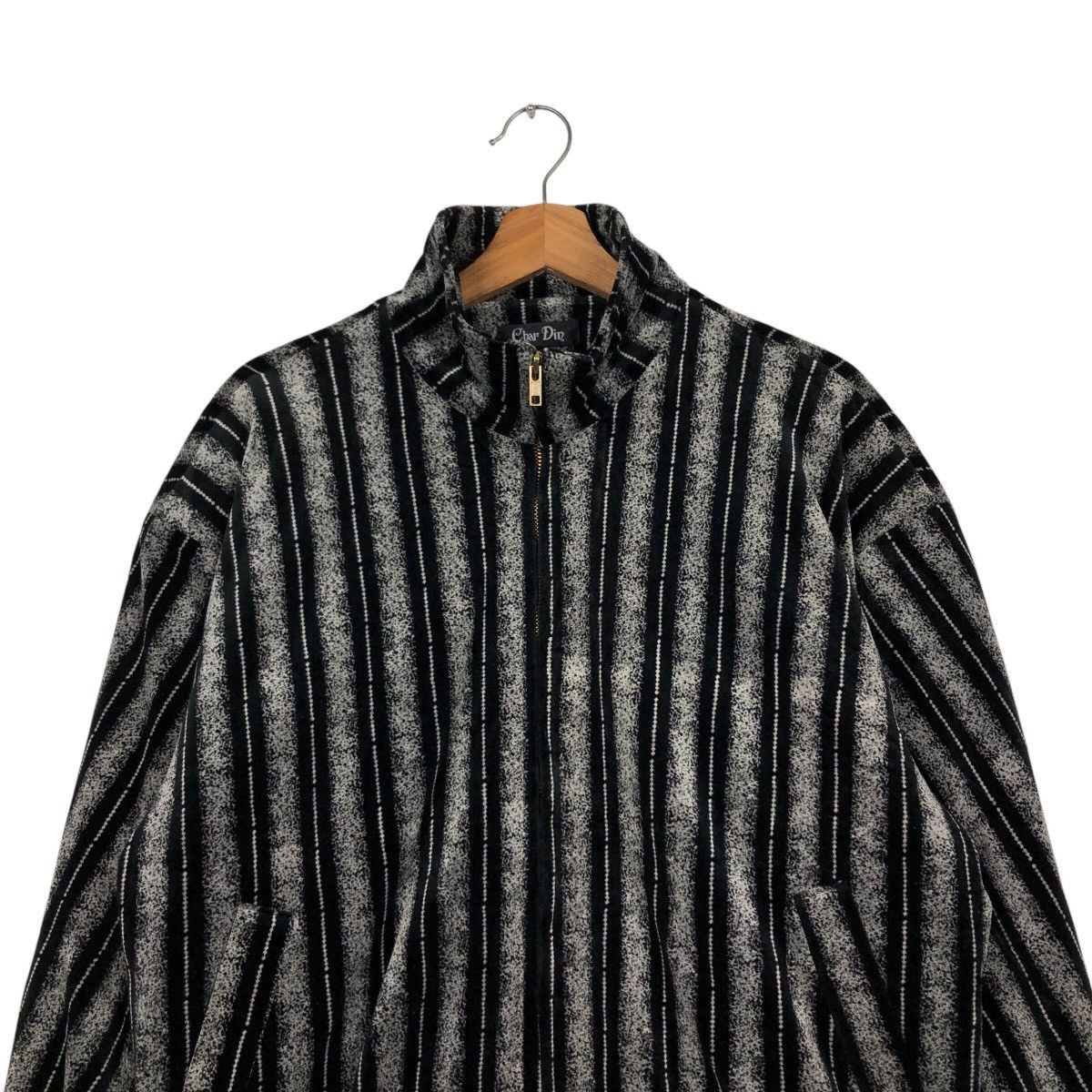 Japanese Brand × Vintage 📌Vintage Bomber Jacket Char Din Striped Issey Miyake Size US M / EU 48-50 / 2 - 4 Thumbnail
