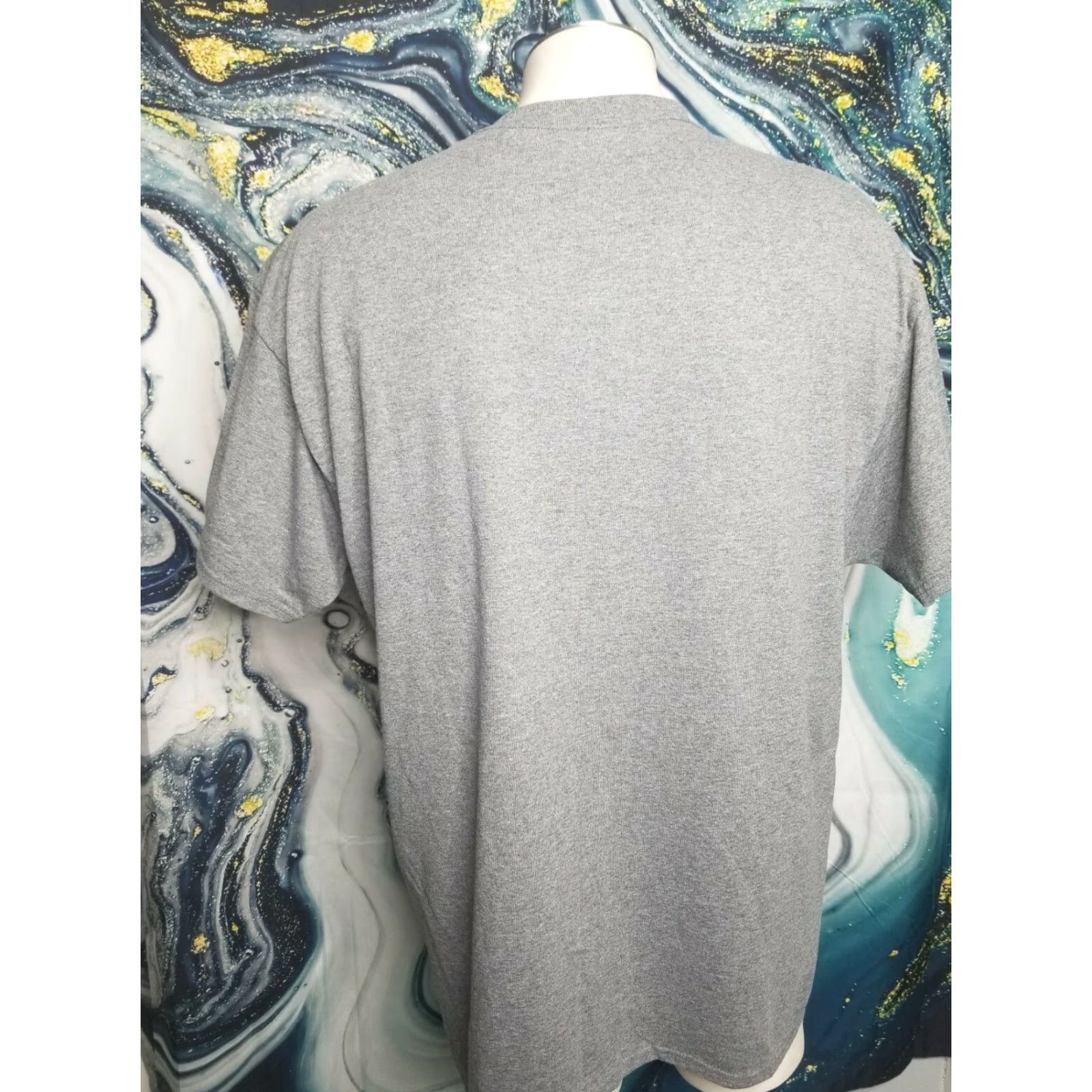 Logo 7 VINTAGE NRA Spellout Logo Shirt Mens XL Gray 100% Cotton Short Sleeve Crew Neck United States Flag 90s Mens Size US XL / EU 56 / 4 - 2 Thumbnail