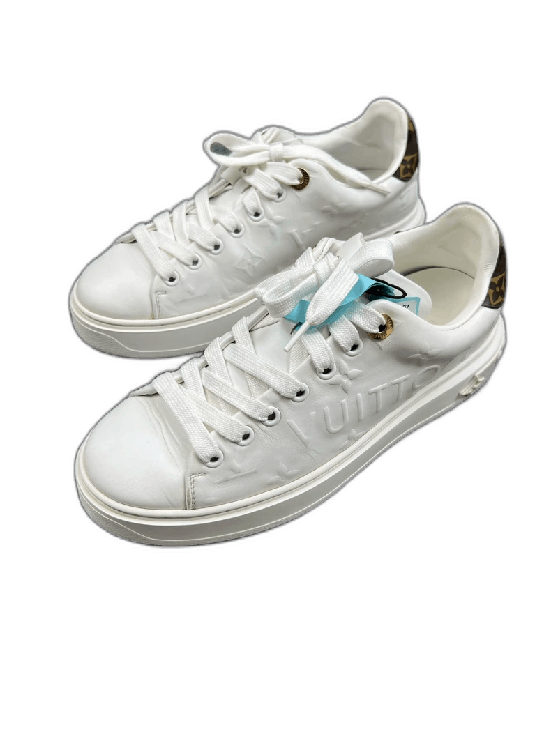 White LV Embossed Sneakers Size 37-2507