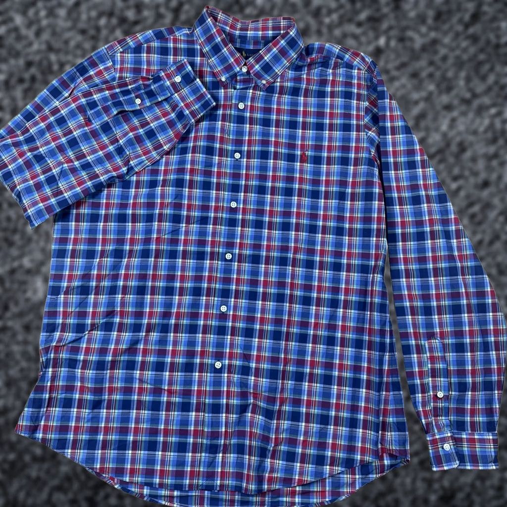 Polo Ralph Lauren Polo Ralph Lauren Button-Up Shirt Mens XXL Slim Fit Plaid Long Sleeve Multicolor 2XL Slimming Regular Men’s Size US XXL / EU 58 / 5 - 1 Thumbnail