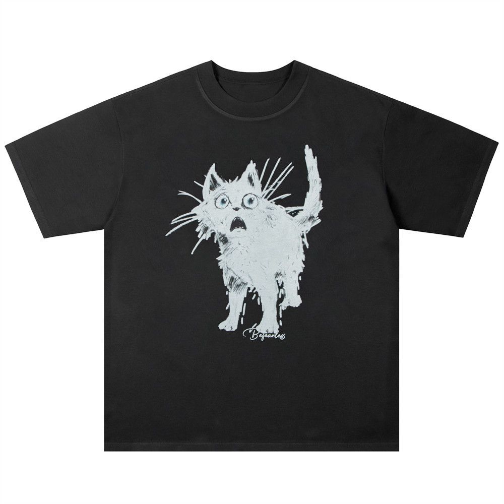 Japanese Brand × Vintage Hip-hop casual graffiti abstract kitten print T-shirt Size US M / EU 48-50 / 2 - 1 Thumbnail