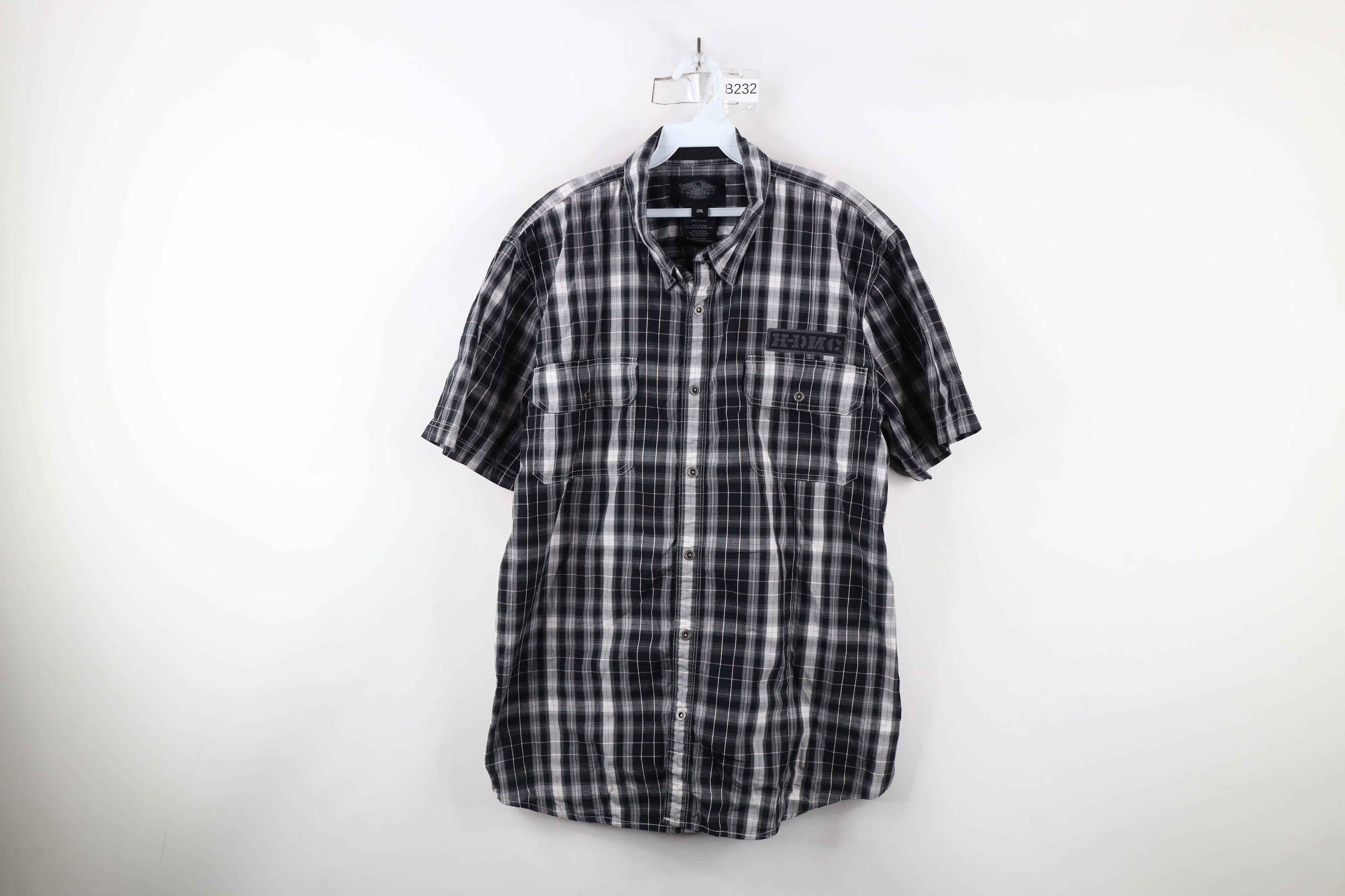 Harley Davidson × Vintage Vintage Harley Davidson Short Sleeve Collared Button Shirt Size US XXL / EU 58 / 5 - 1 Thumbnail