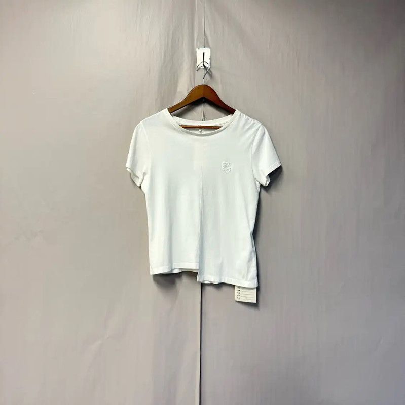 Loewe Loewe White Cotton Casual T-Shirt 0089 Size M / US 6-8 / IT 42-44 - 1 Thumbnail