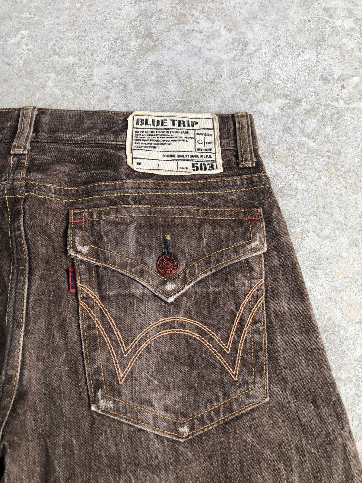 If Six Was Nine Japanese Edwin Flared Jeans Distressed Jeans Size US 34 / EU 50 - 16 Thumbnail