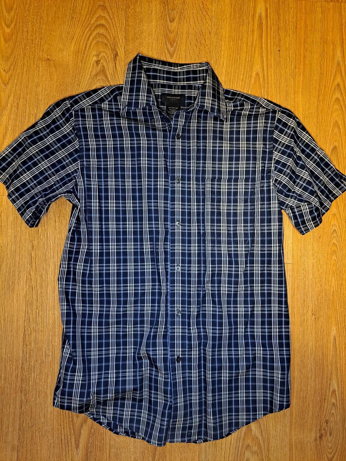 Covington Covington Button Up Shirt Mens Small 34-36 Navy Plaid Cotton Size US S / EU 44-46 / 1 - 1 Thumbnail