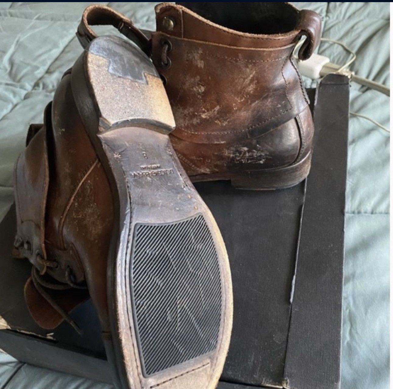 Dolce & Gabbana Dolce & Gabbana Distressed Leather Combat Boots Size US 8 / EU 41 - 4 Thumbnail