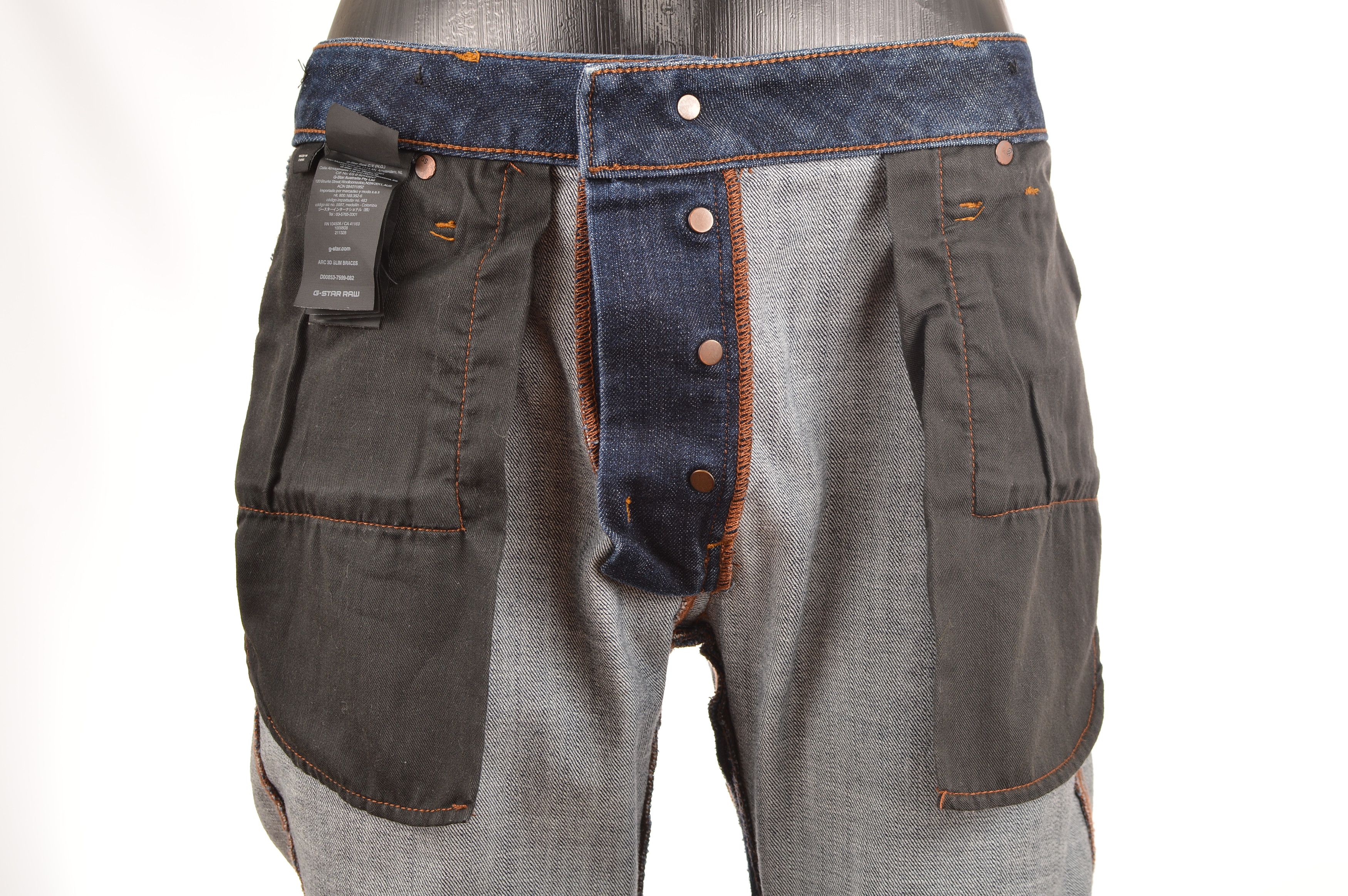 G-Star G-Star Raw Arc 3D Slim Braces Denim Jeans Size US 30 / EU 46 - 8 Thumbnail