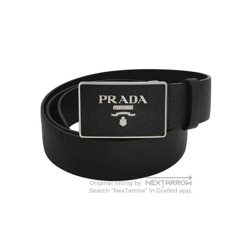 Prada Prada Leather Logo Buckle Belt. Size ONE SIZE - 1 Thumbnail