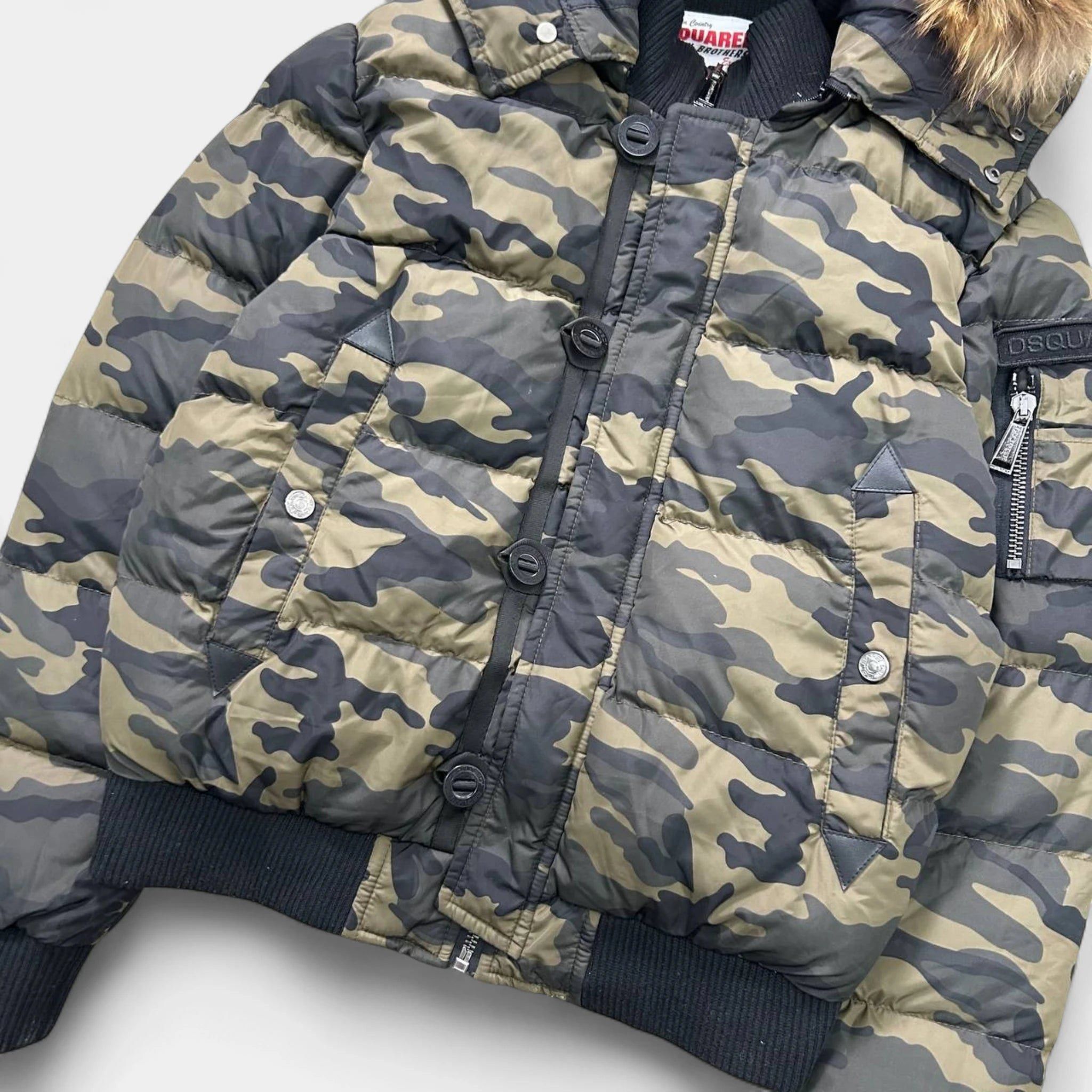 Dsquared2 Dsquared2 Camo Fur Down Jacket Size US M / EU 48-50 / 2 - 3 Thumbnail