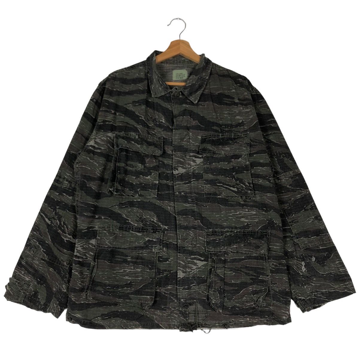 Japanese Brand 🔥90’s Vintage Cargo Inspector Jacket Military Tiger Striped Size US M / EU 48-50 / 2 - 1 Thumbnail
