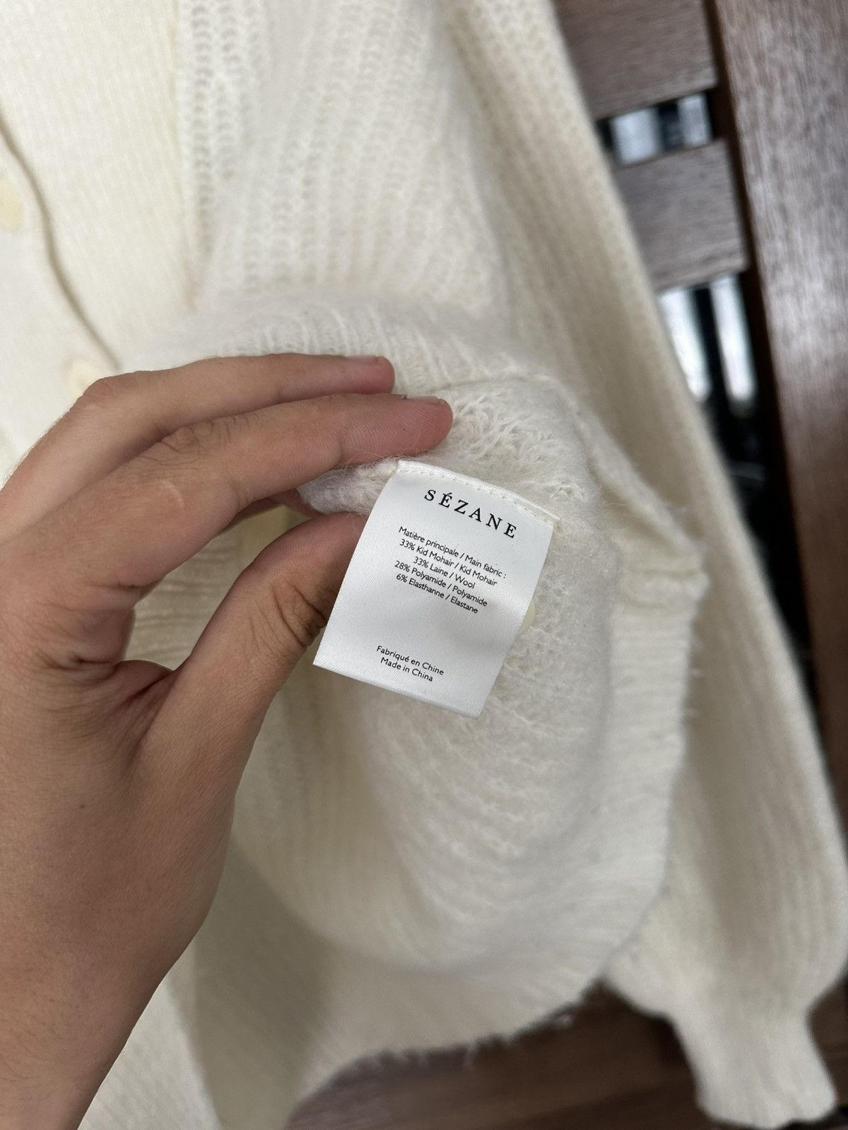 Sezane Le Maille Sezane Knit Wool Mohair Sweater Pullover Size XL / US 12-14 / IT 48-50 - 11 Thumbnail