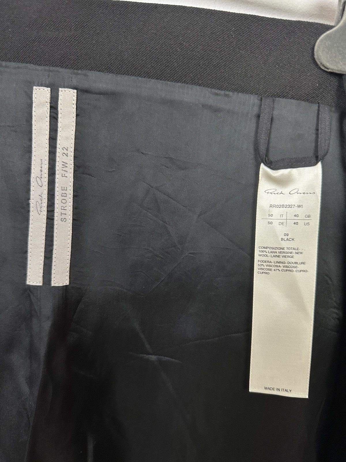 Rick Owens FW22 ‘STROBE’ Wool Cargo Skirt/Bag Size 34 - 4 Thumbnail