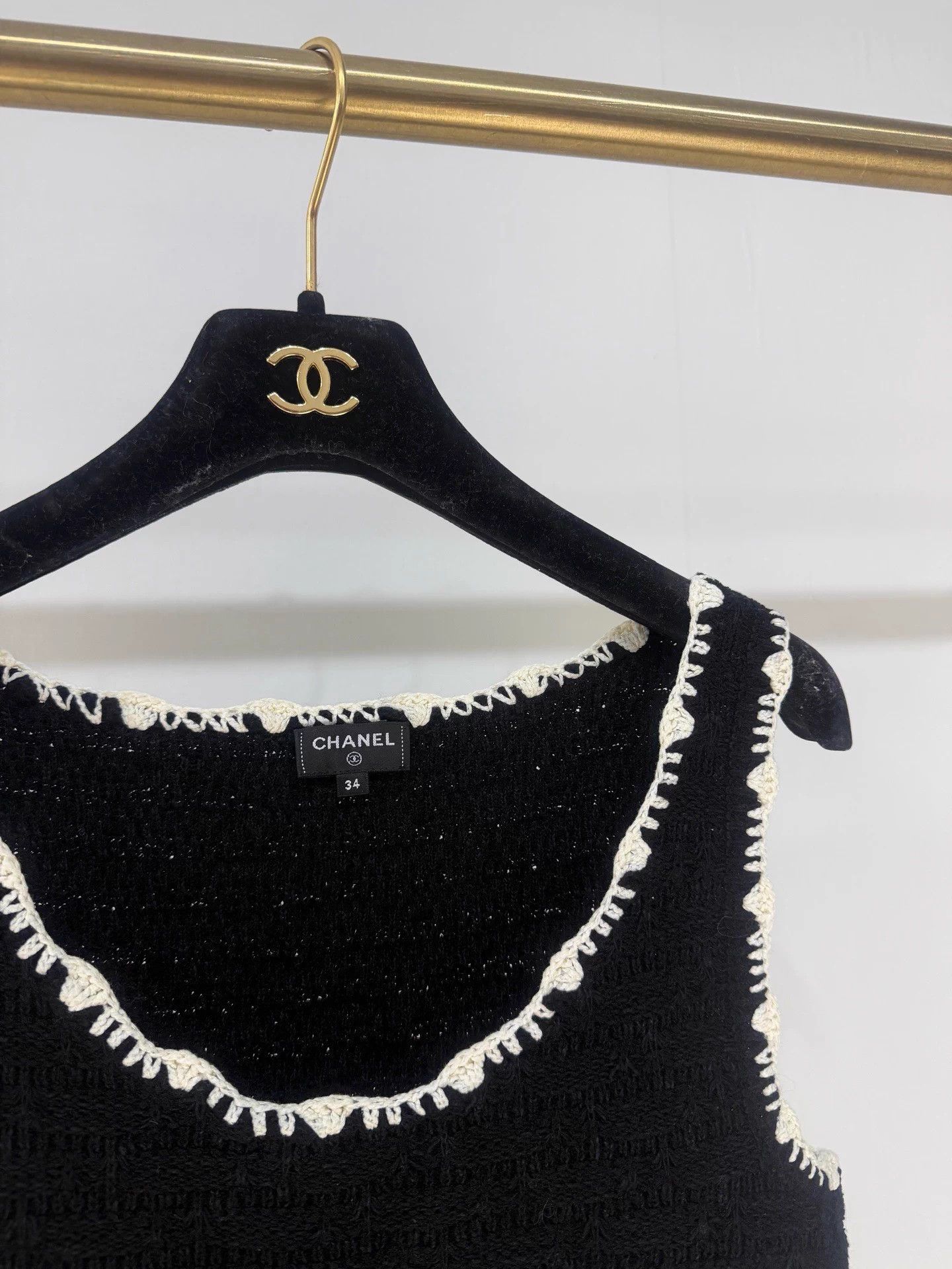 Chanel Chanel 26P Colorblocked Lace Knit Cami FR34 New Size XS / US 0-2 / IT 36-38 - 2 Thumbnail