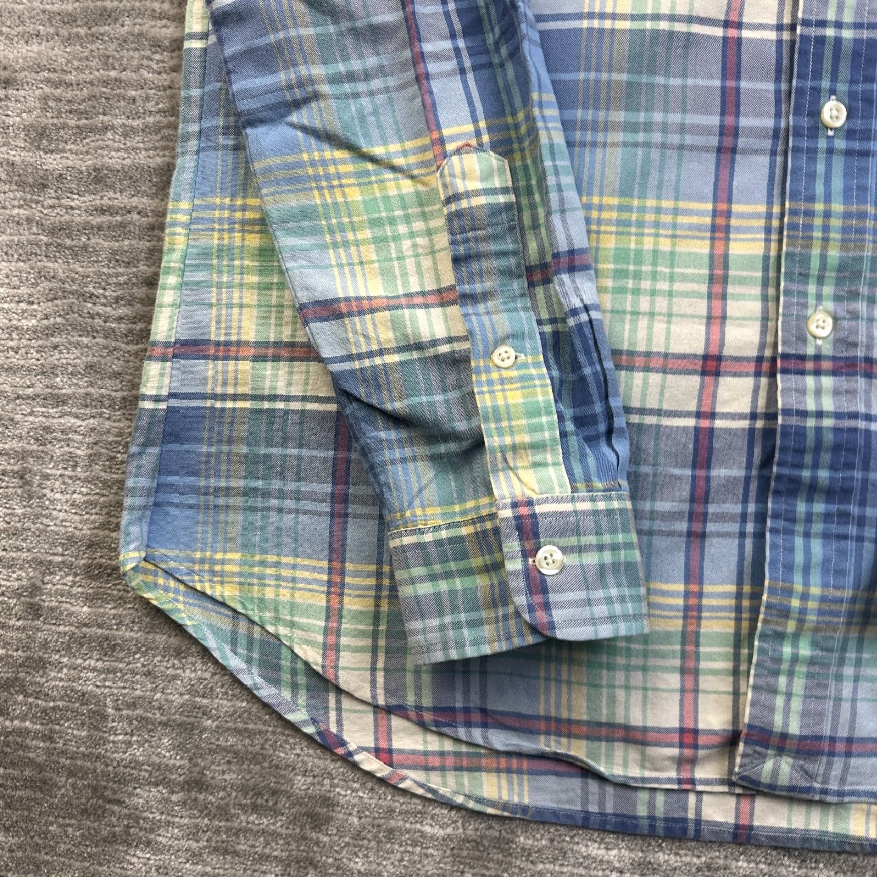 Ralph Lauren Ralph Lauren Shirt Mens Large Blue Plaid Colorful Pony Button-Up Embroidered Logo Size US L / EU 52-54 / 3 - 5 Thumbnail